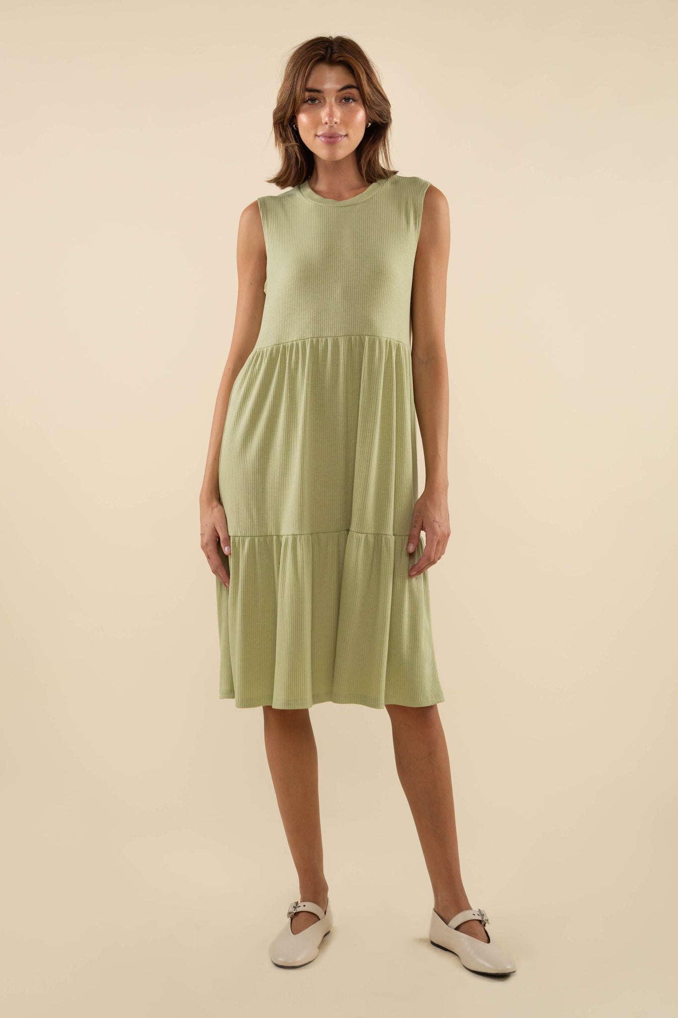 Sleeveless Rib Dress