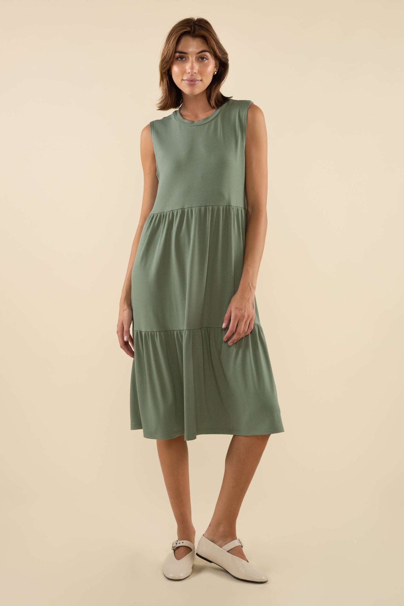 Sleeveless Rib Dress