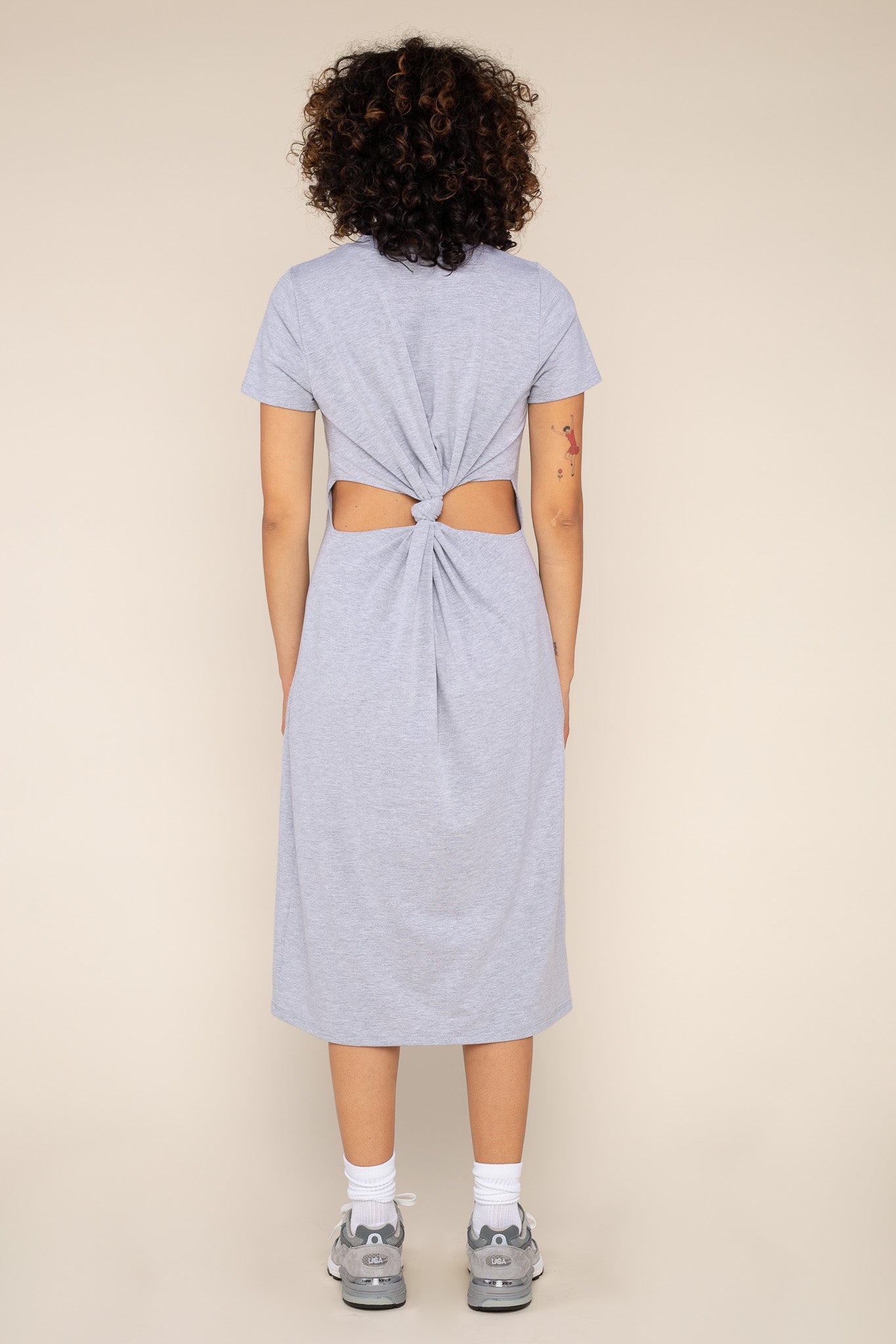 Twist Back Jersey Dress