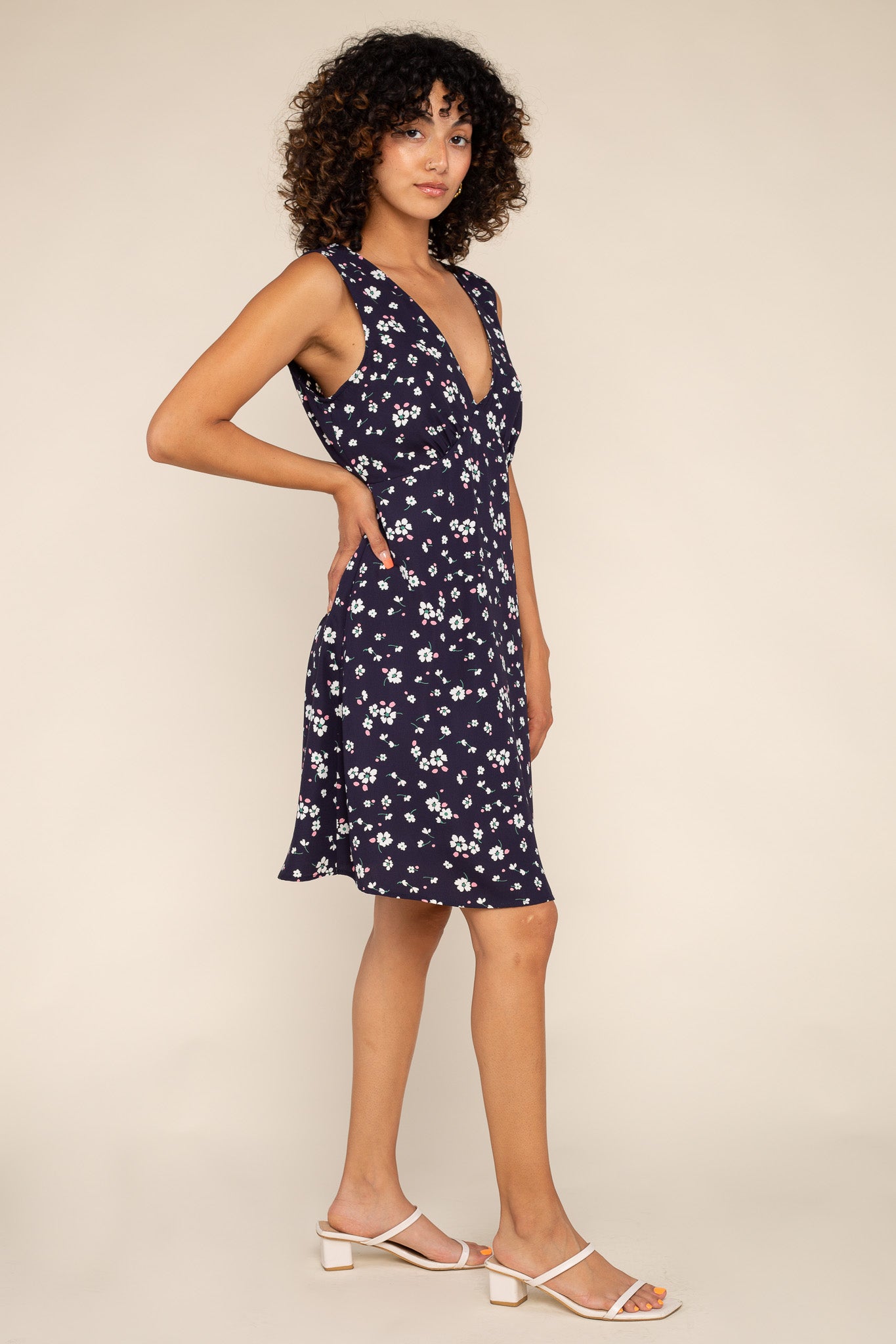 V-Neck Mini Dress