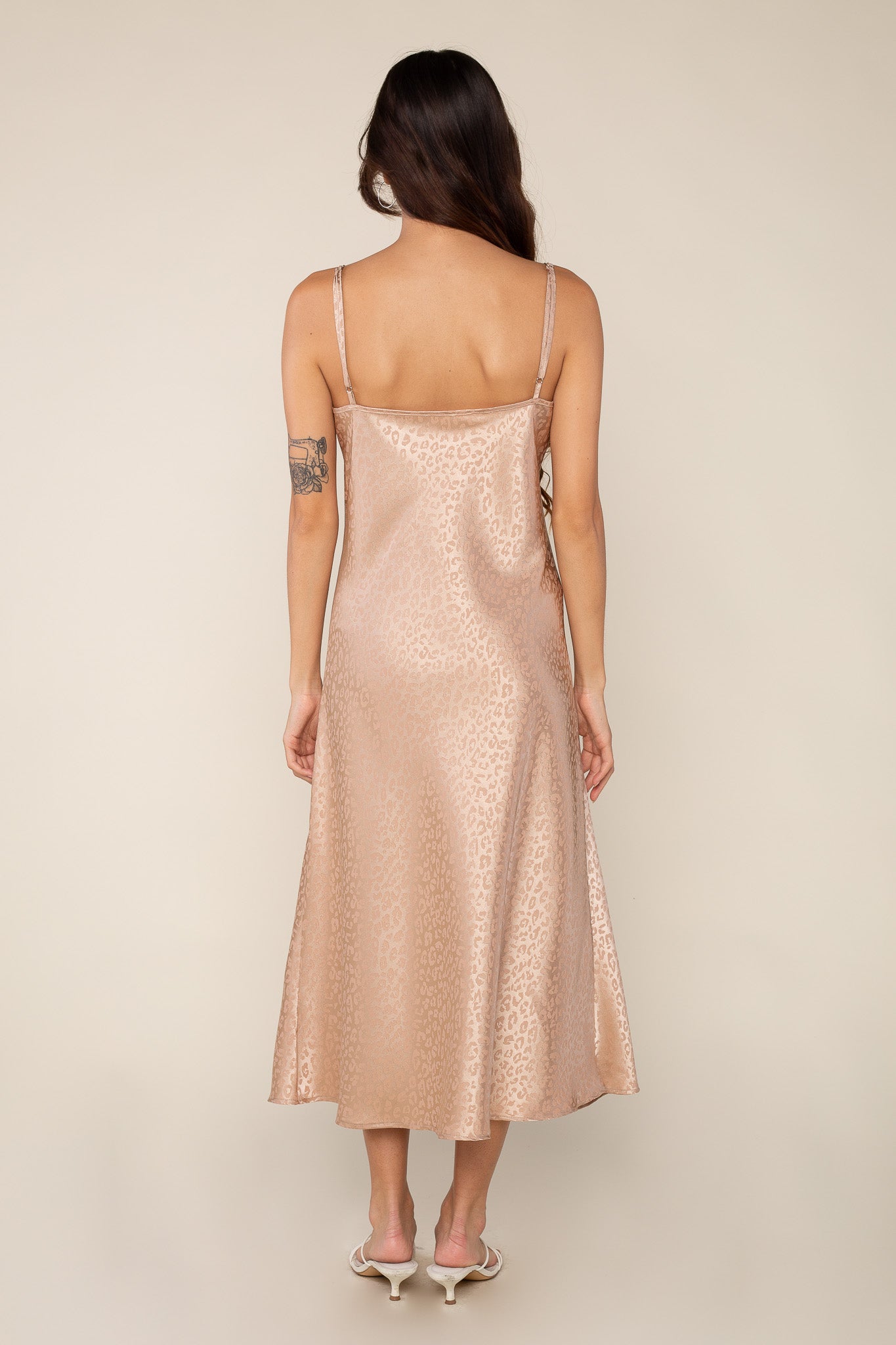 Satin Midi Slip Dress