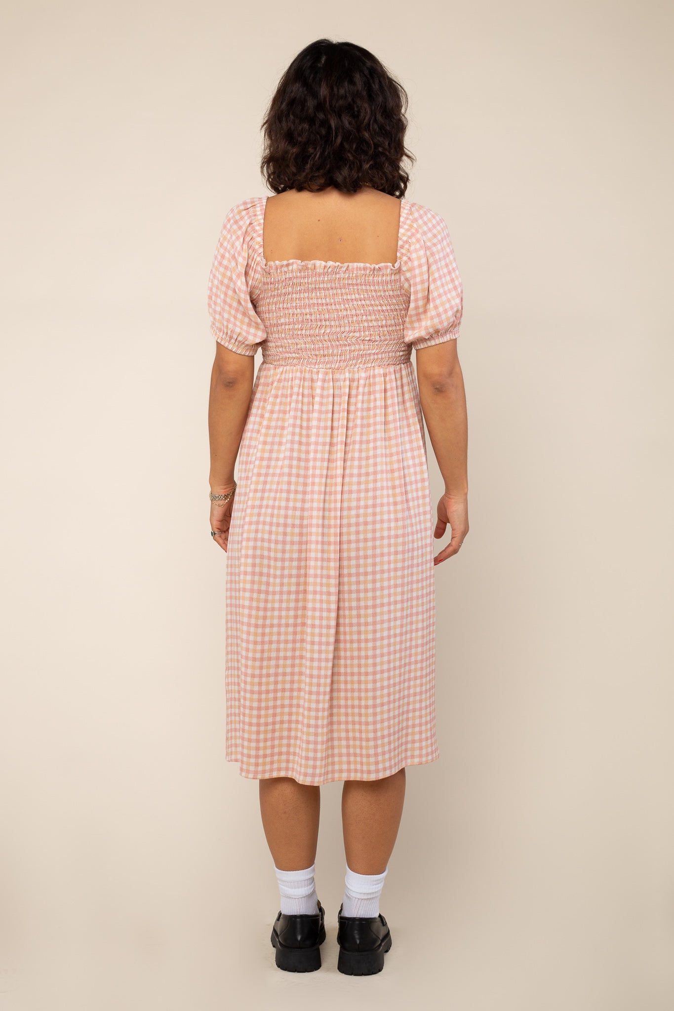 Gingham Midi Dress