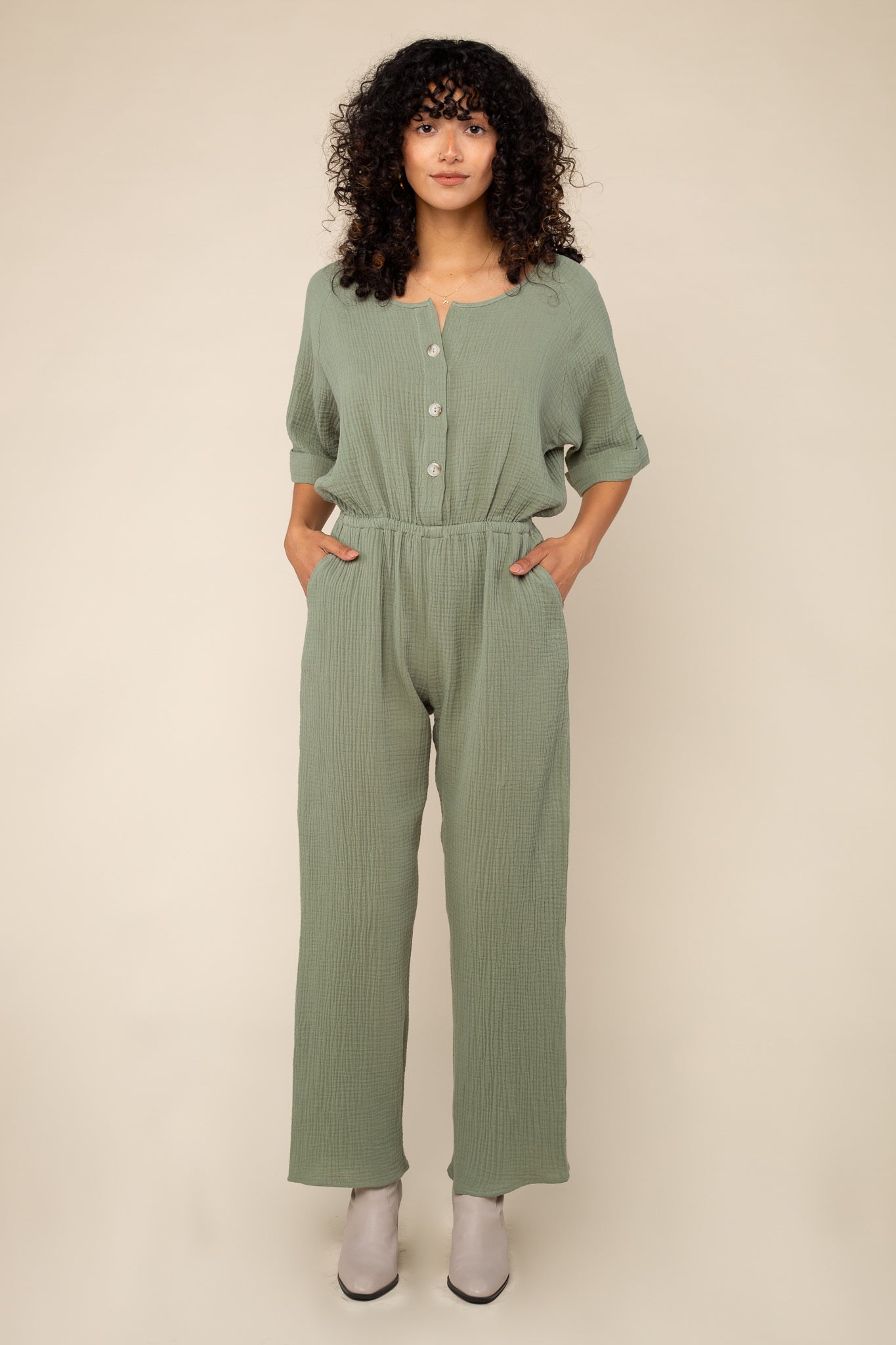 Cotton Gauze Jumpsuit