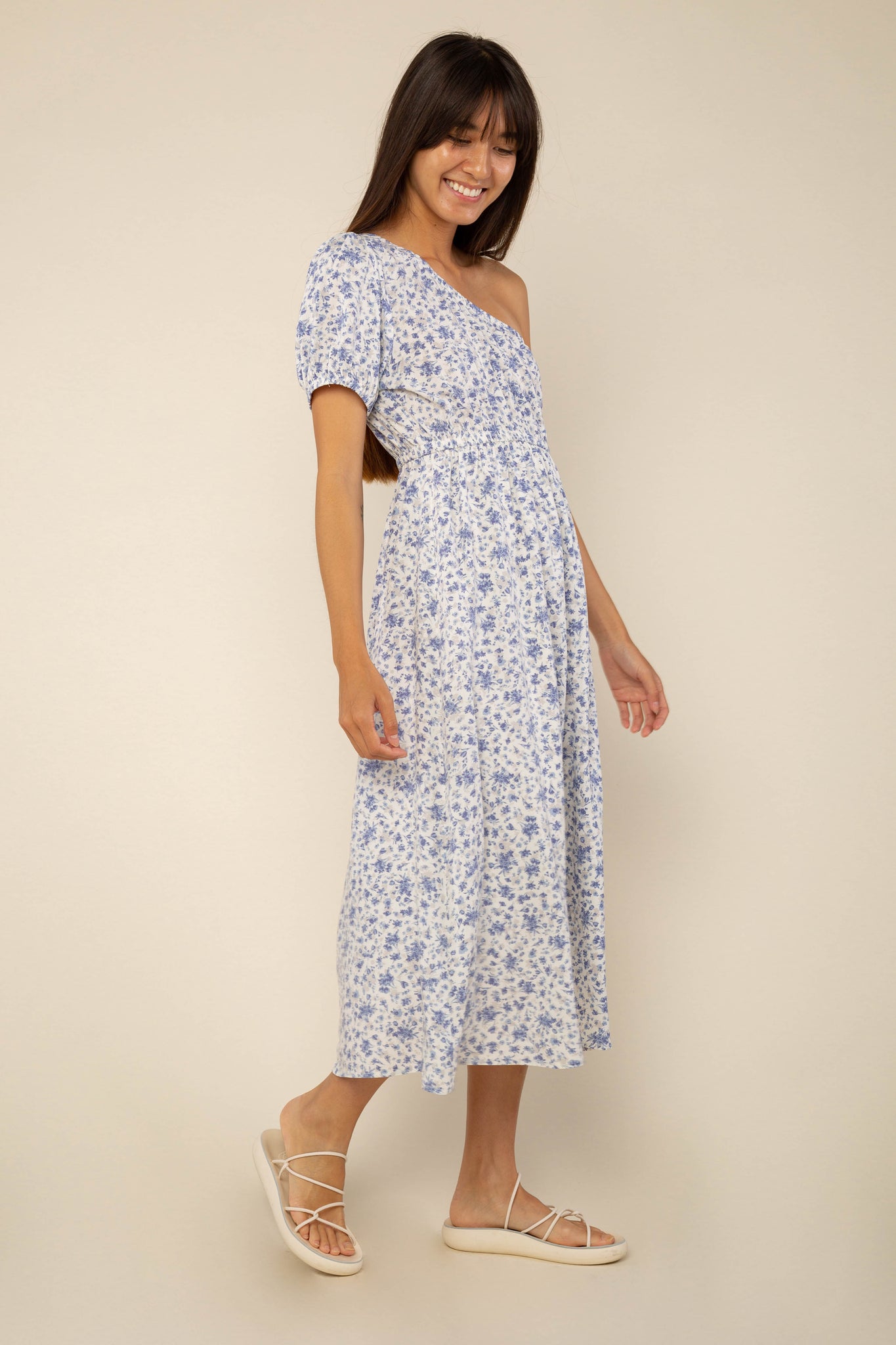 Floral One Shoulder Dress