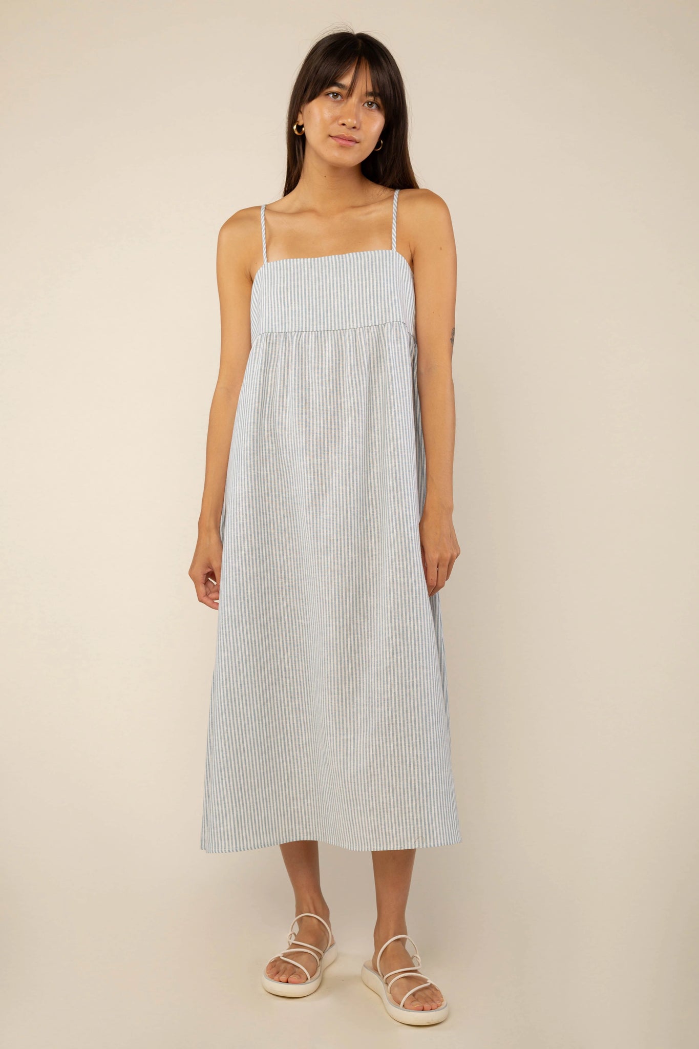 Linen Striped Dress