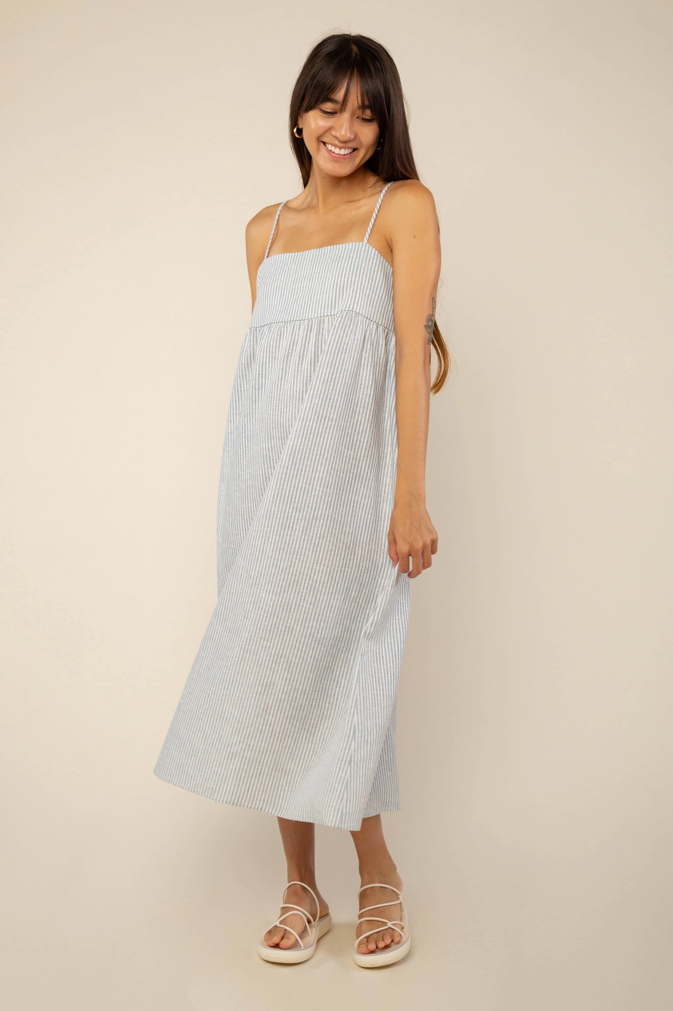 Linen Striped Dress