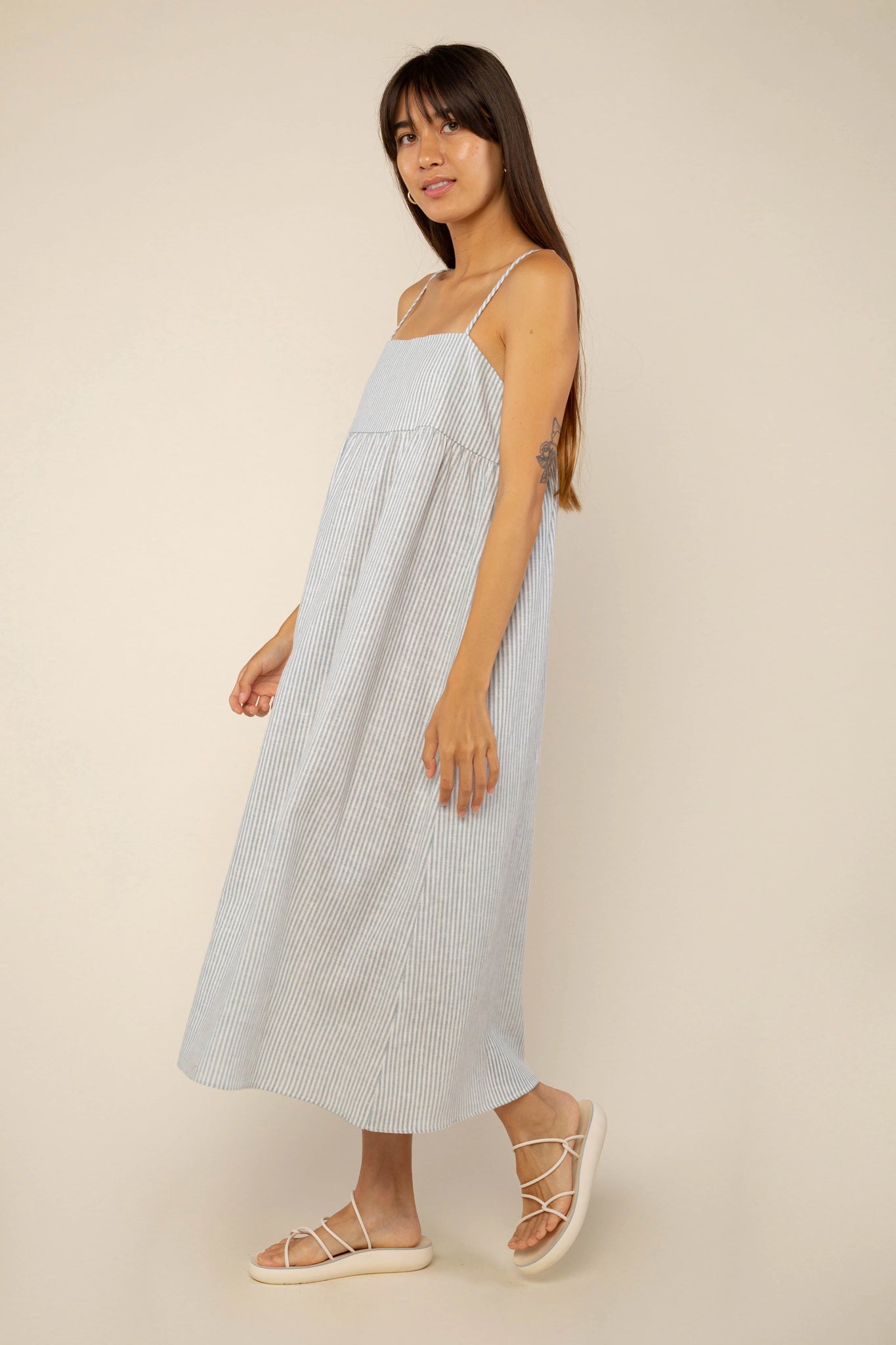 Linen Striped Dress