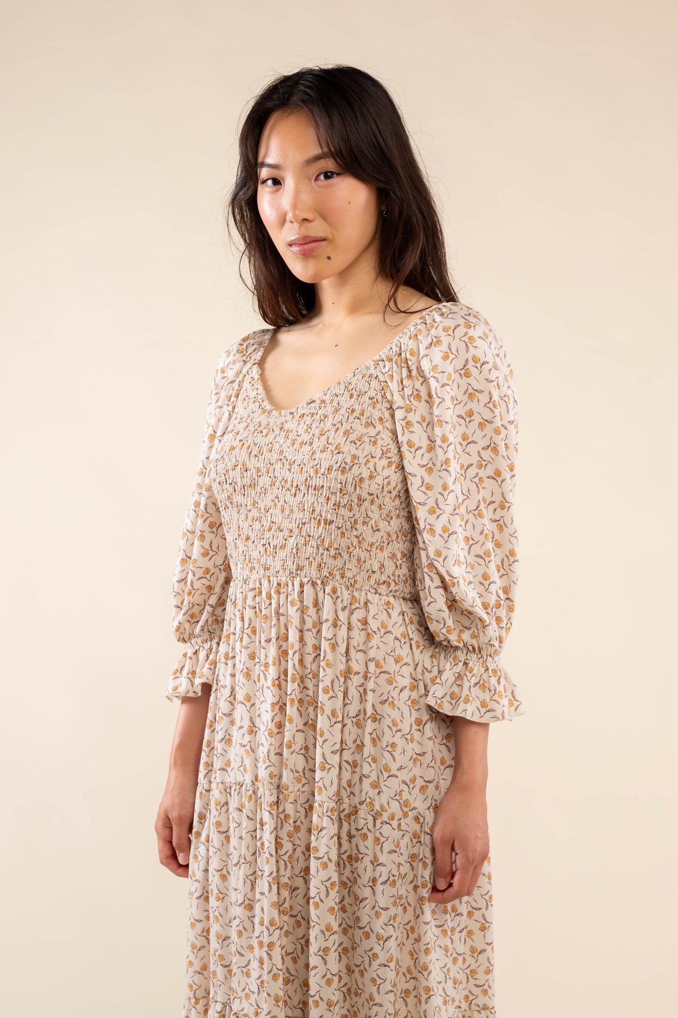 Tiered Print Dress