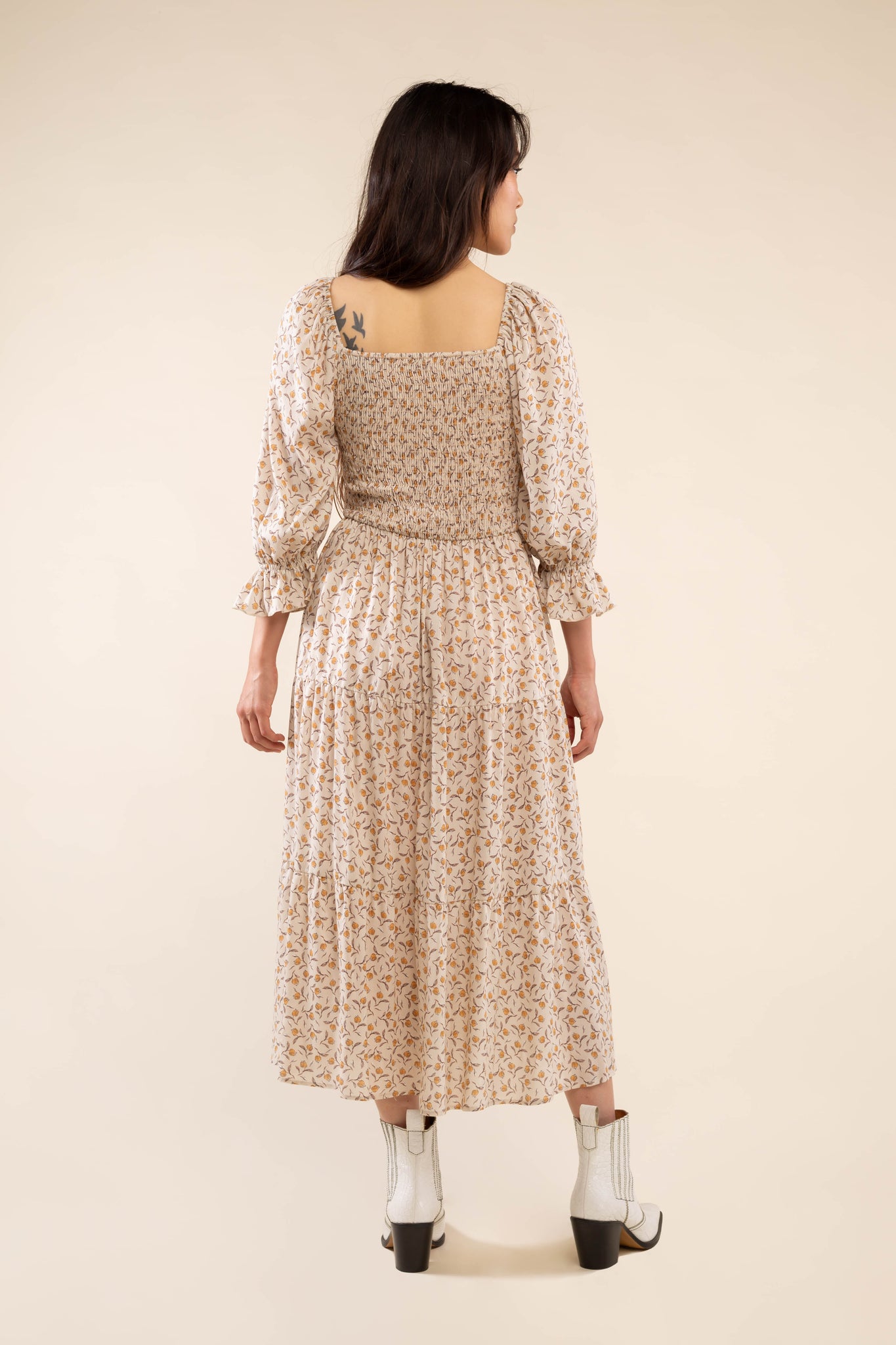 Tiered Print Dress