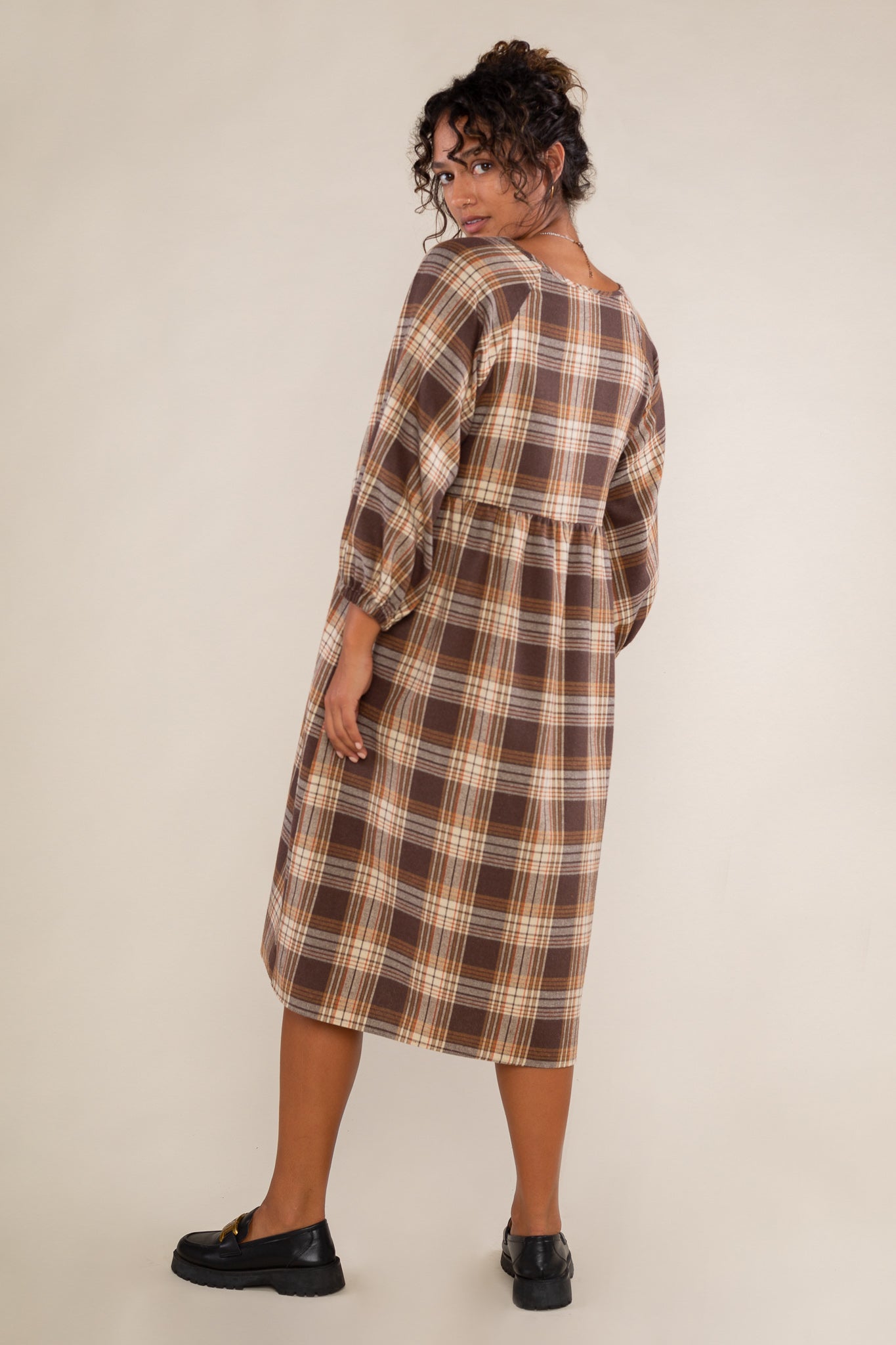 Plaid Crossover Dress