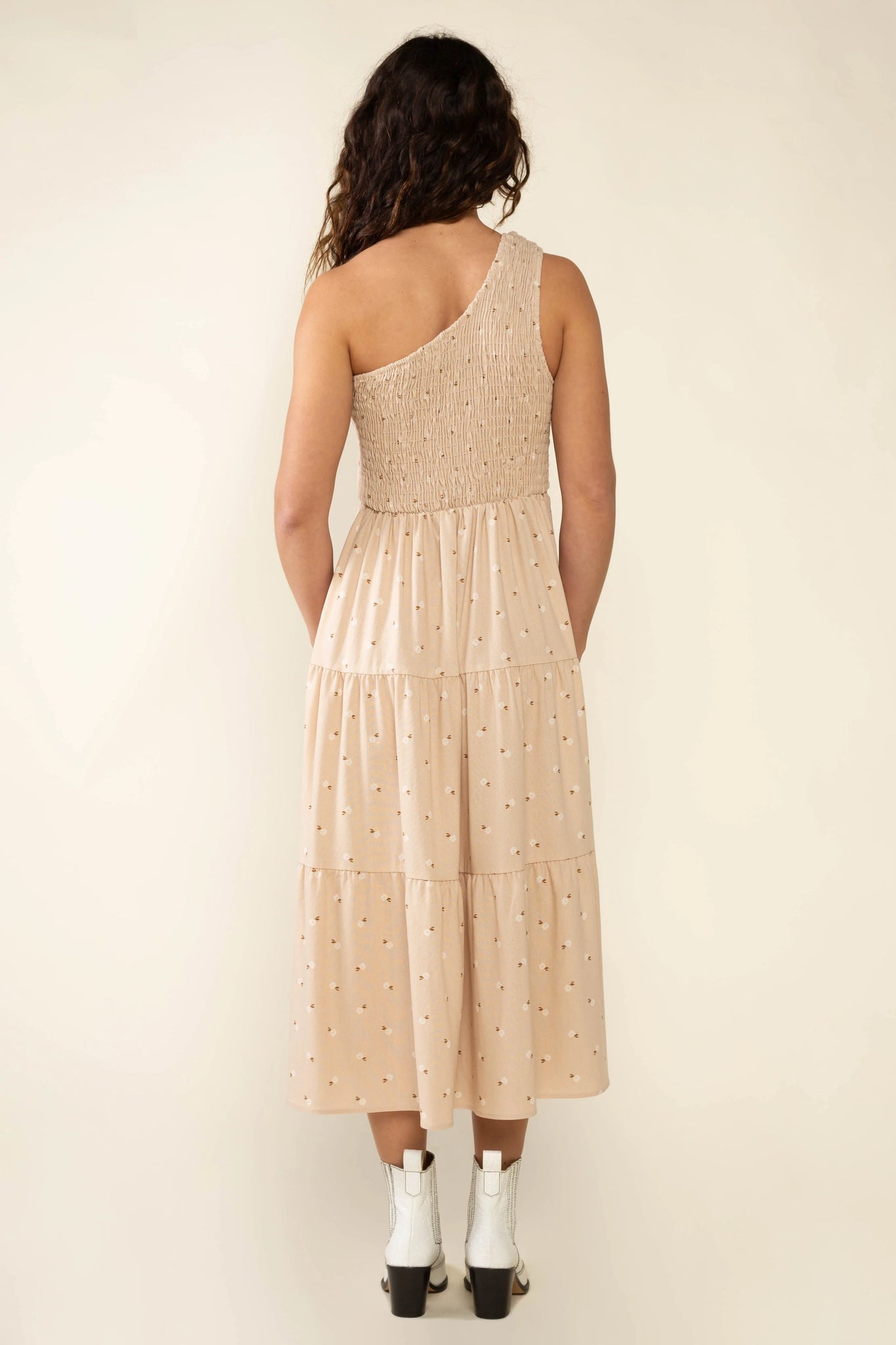 One Shoulder Midi Dress