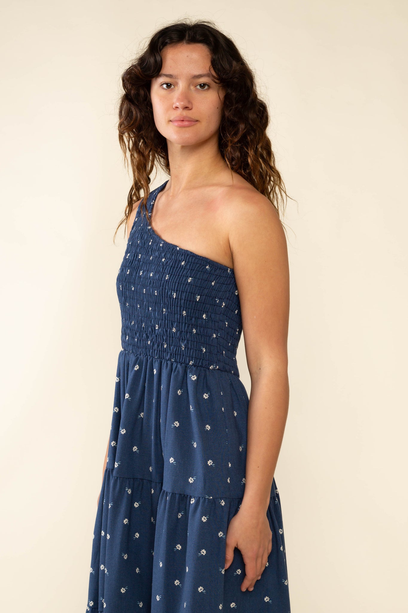 One Shoulder Midi Dress