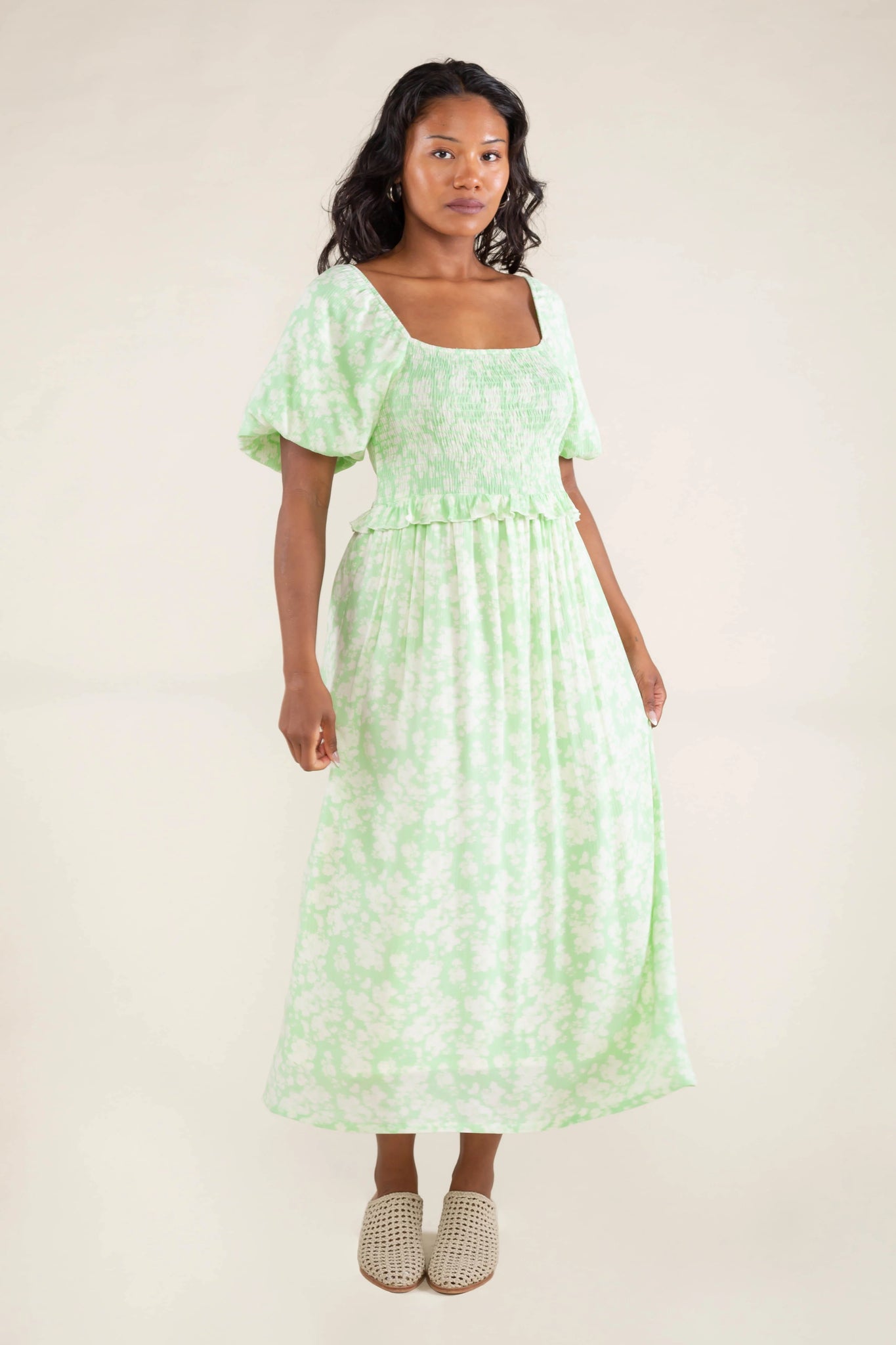 Floral Puff Sleeve Dress