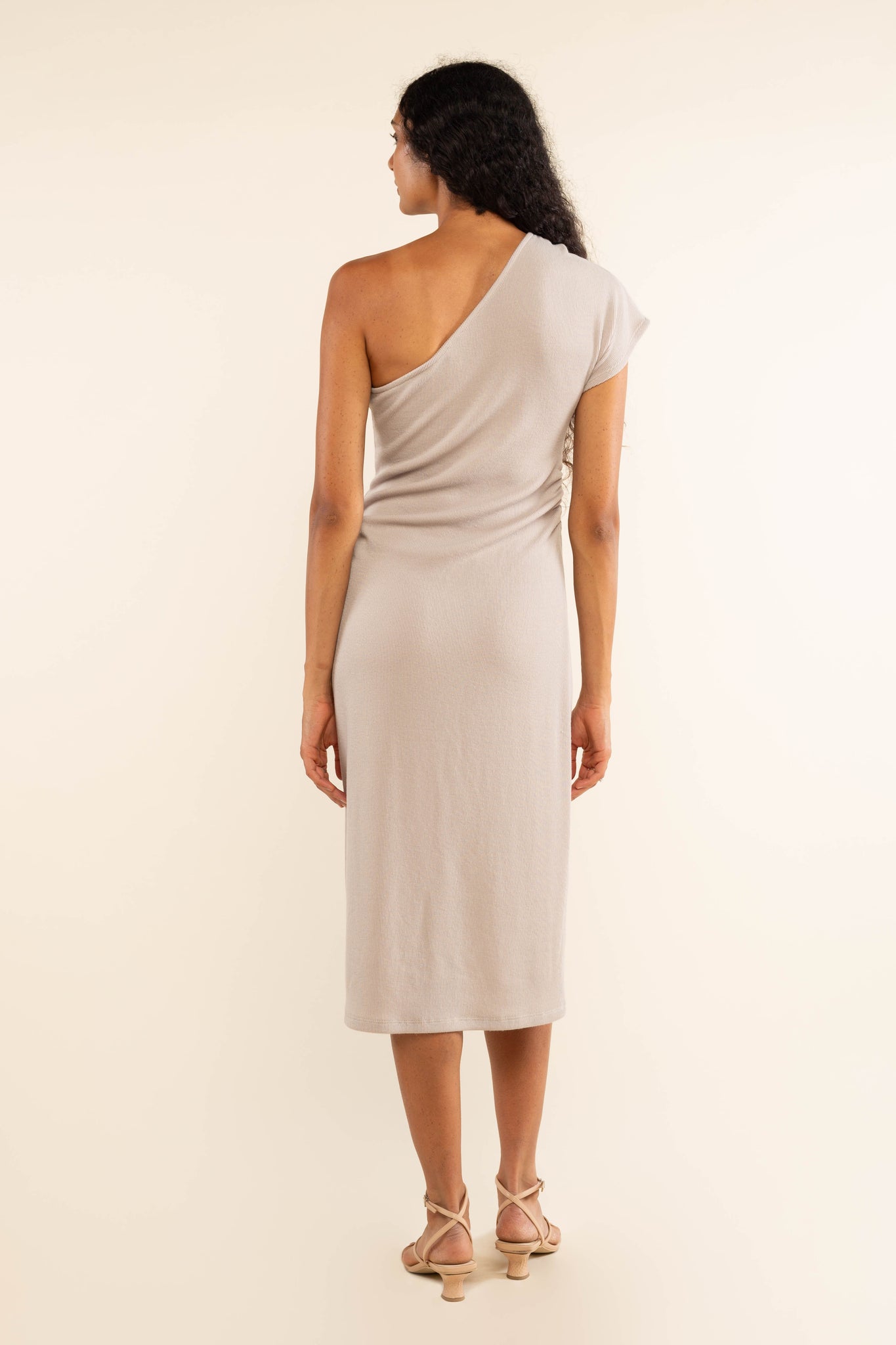 One Shoulder Rib Dress