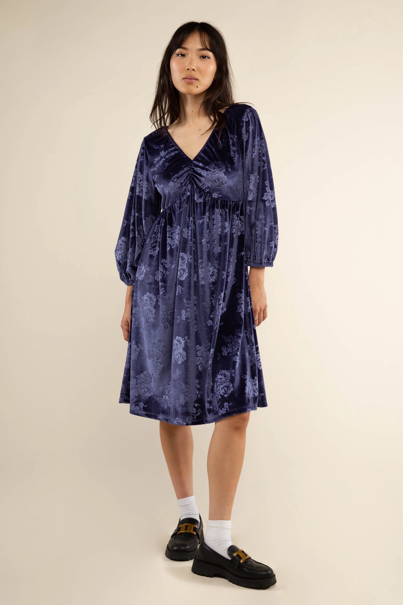 Velvet Baby Doll Dress