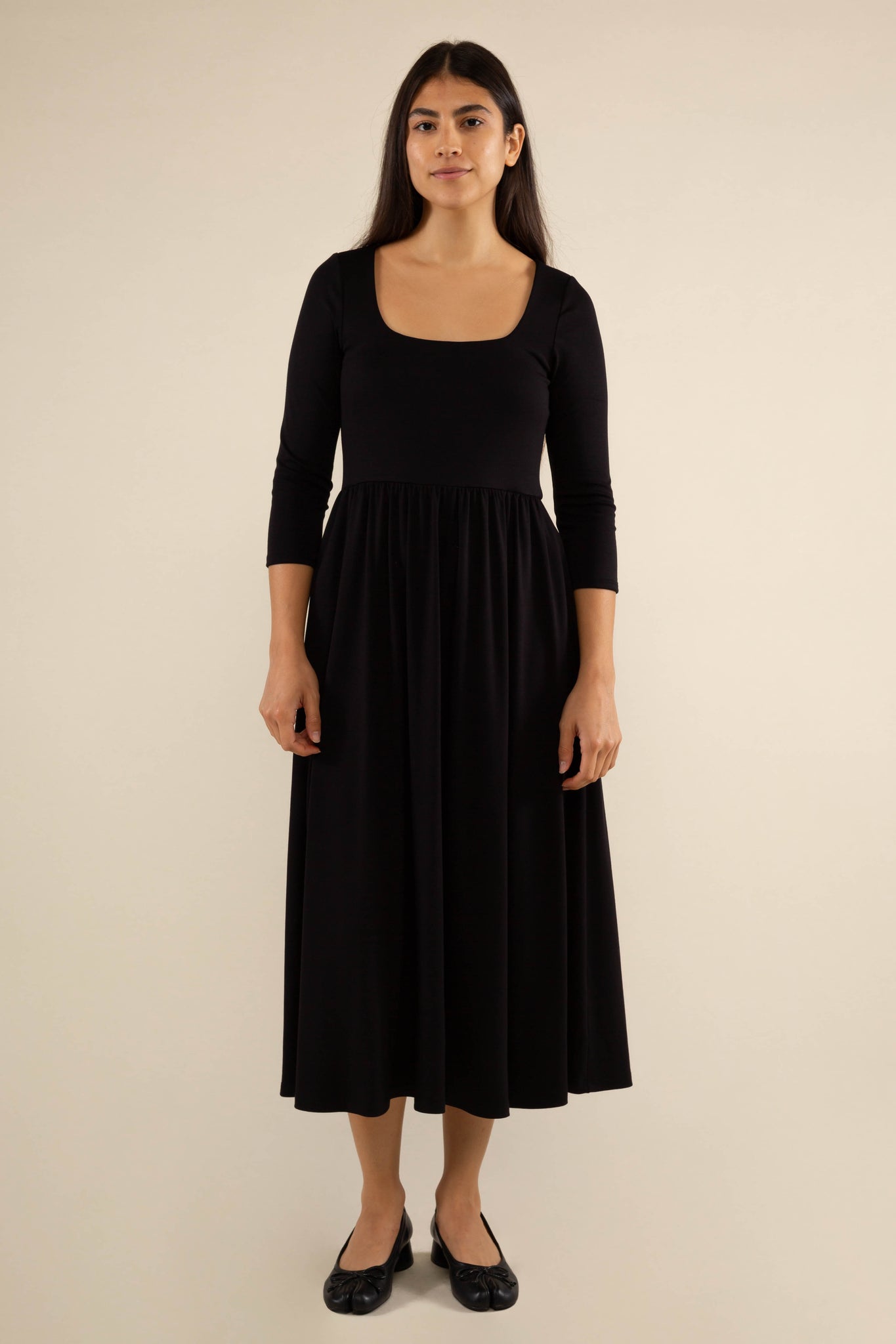 3/4 Sleeve Swing Dress