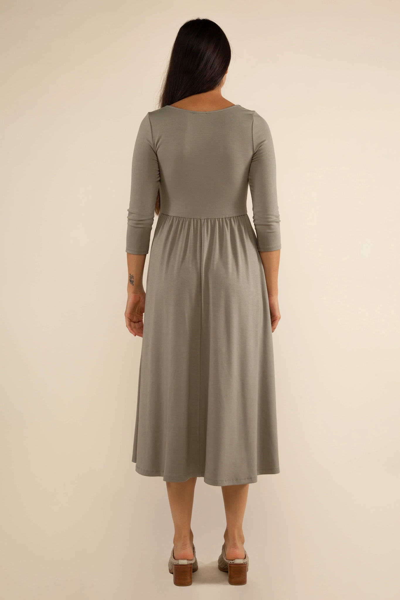 3/4 Sleeve Swing Dress