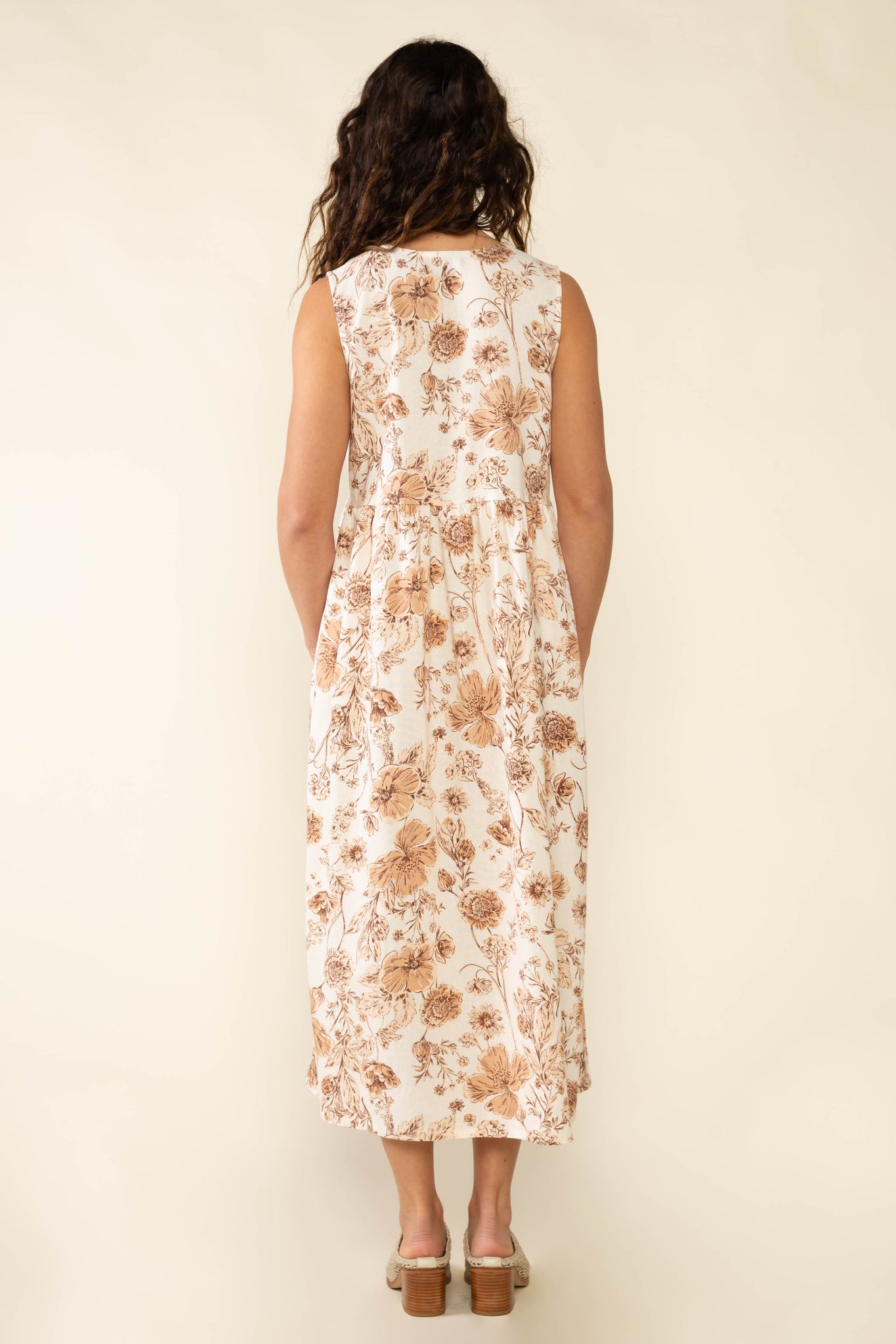 Floral Tie Midi Dress