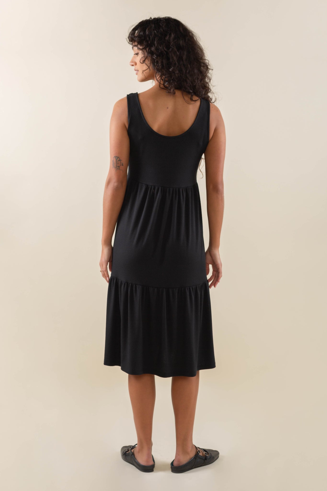 U-neck Rib Dress