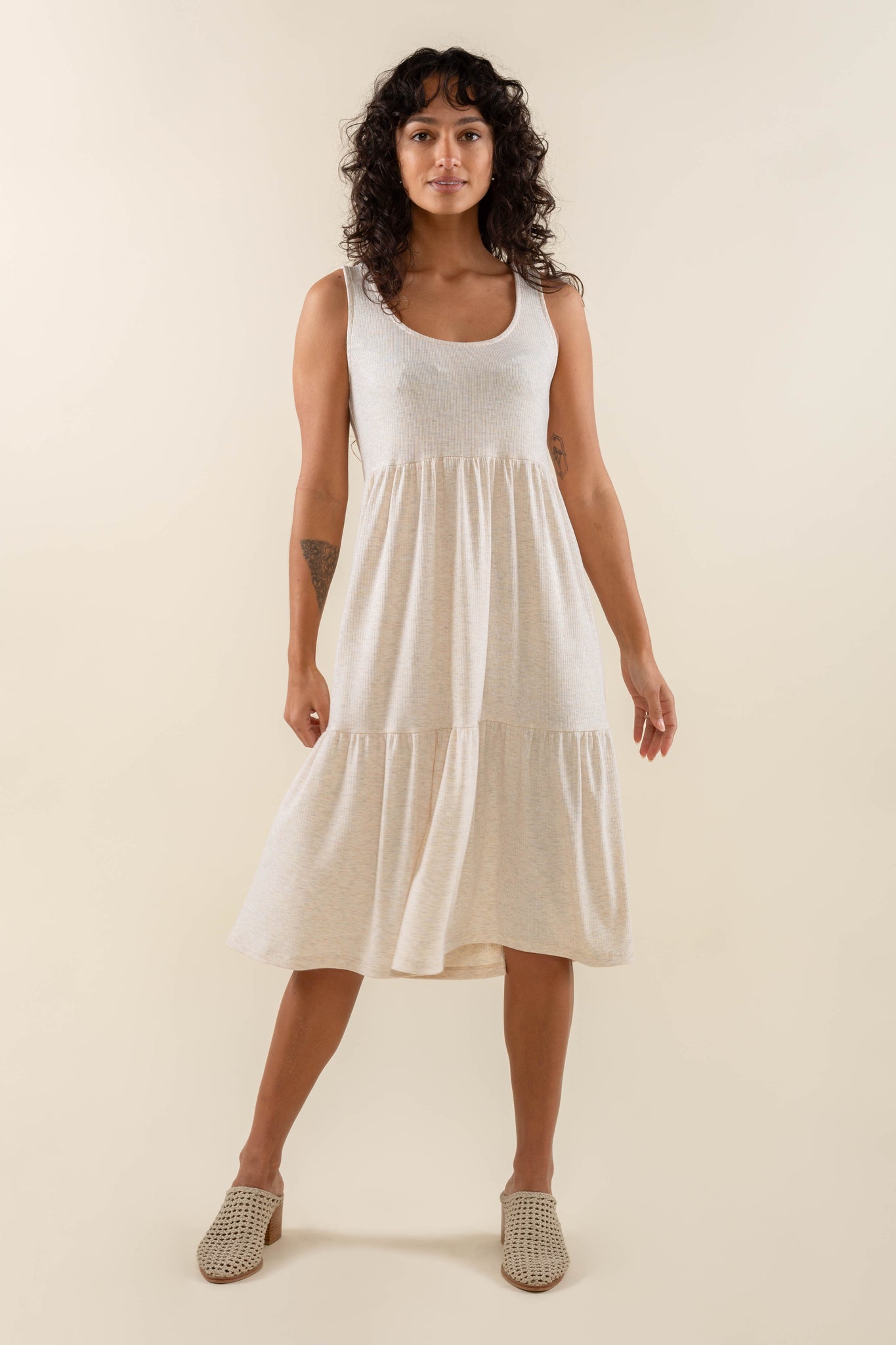 U-neck Rib Dress