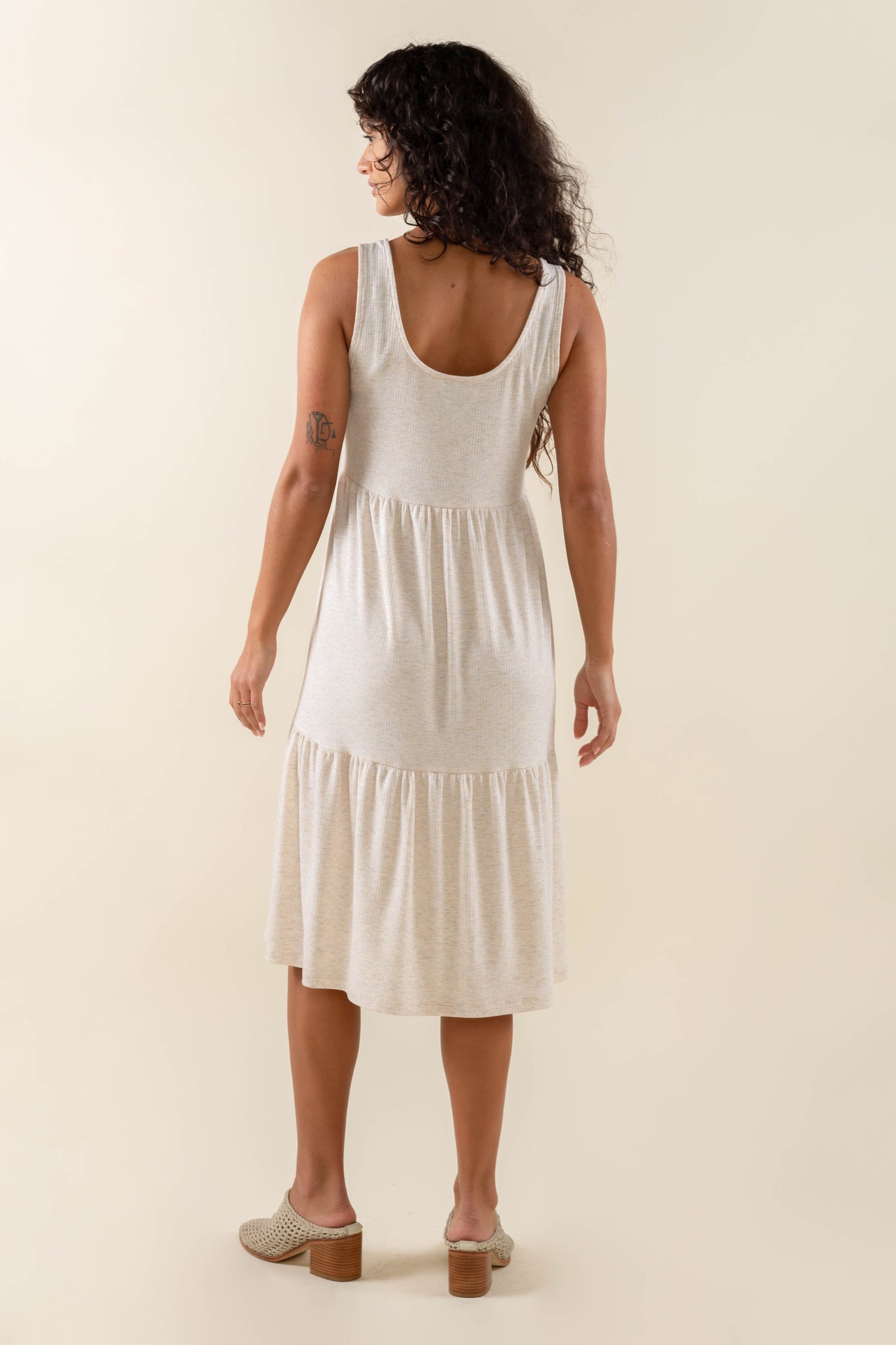 U-neck Rib Dress