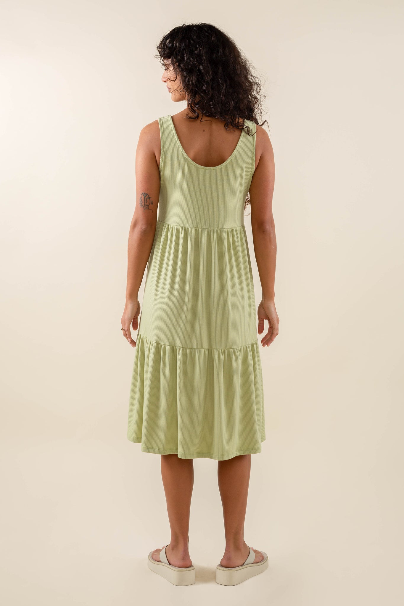 U-neck Rib Dress