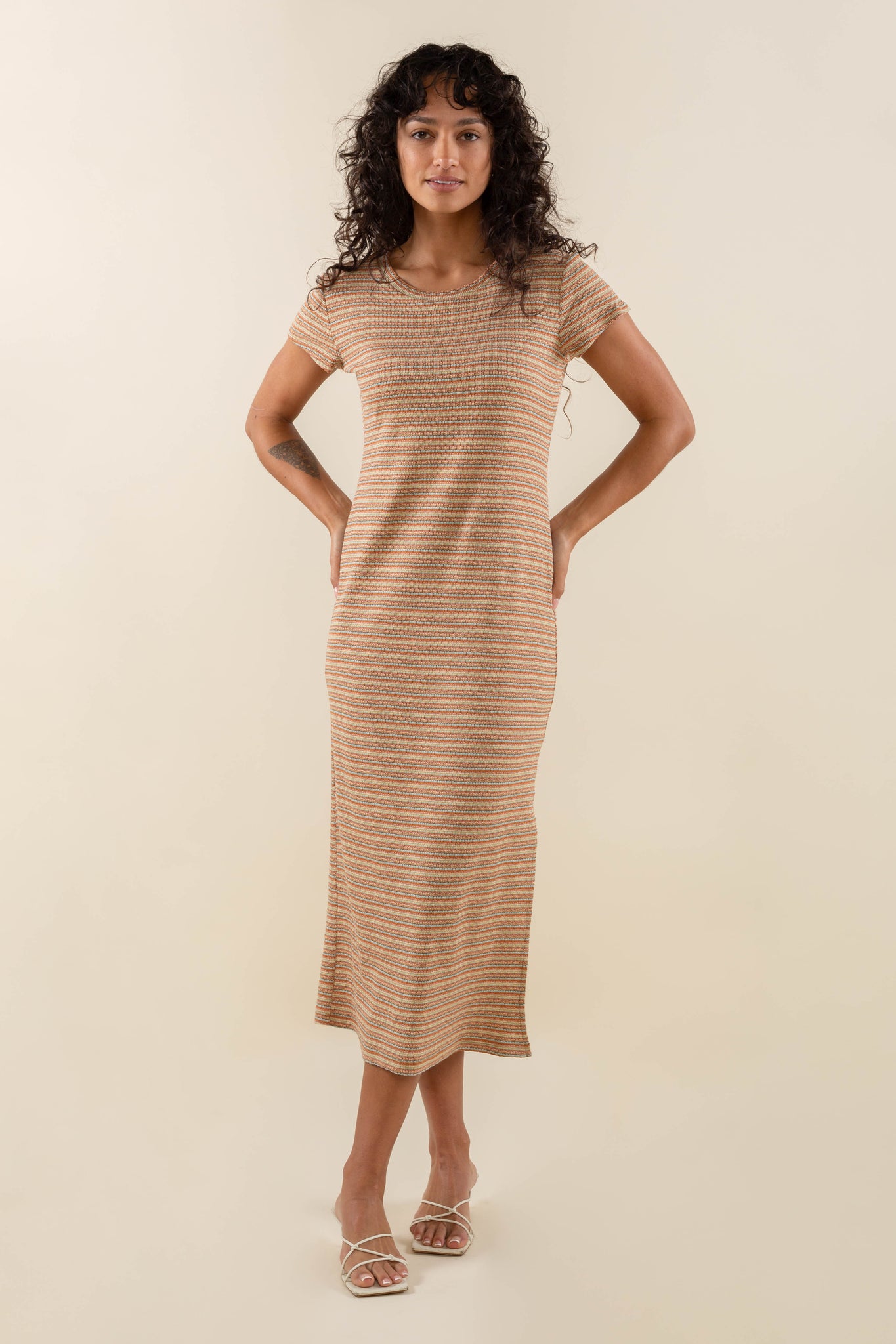 Ava Short Sleeve Midi Dress