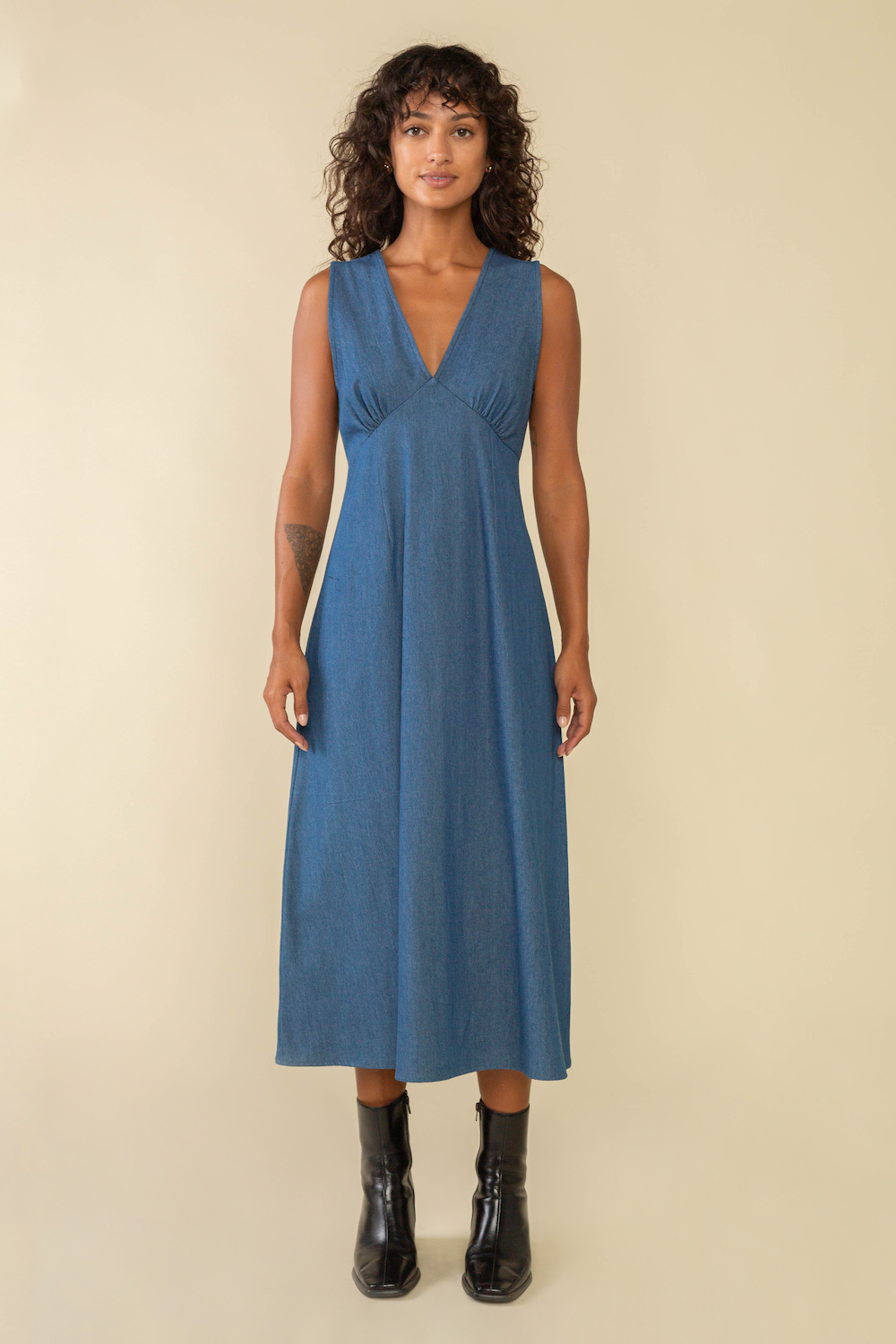 Denim Midi Dress