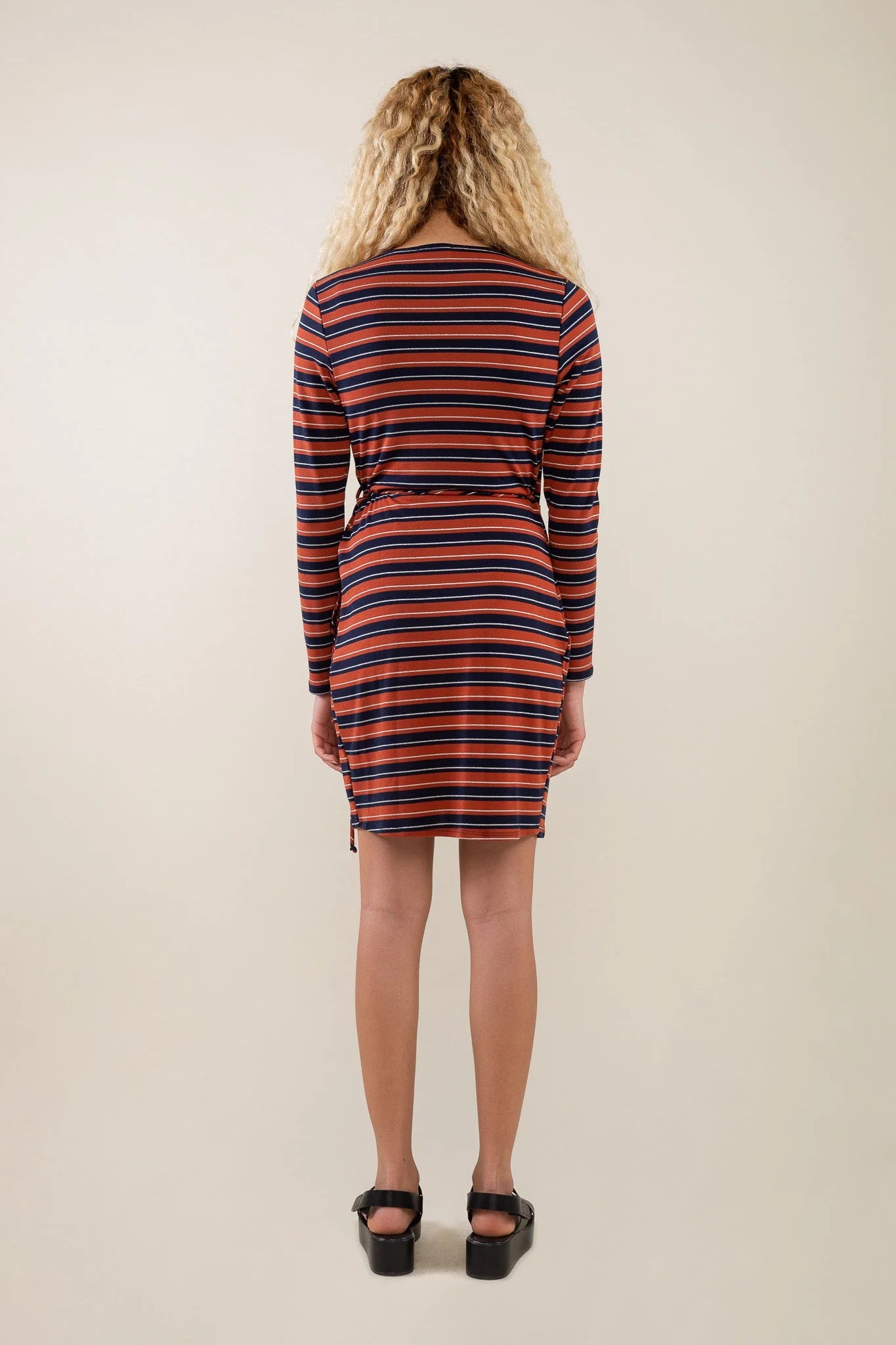 Stripe Wrap Dress