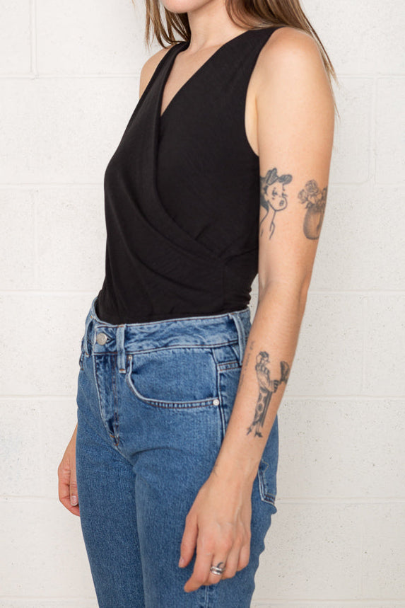 Crossover Sleeveless Bodysuit