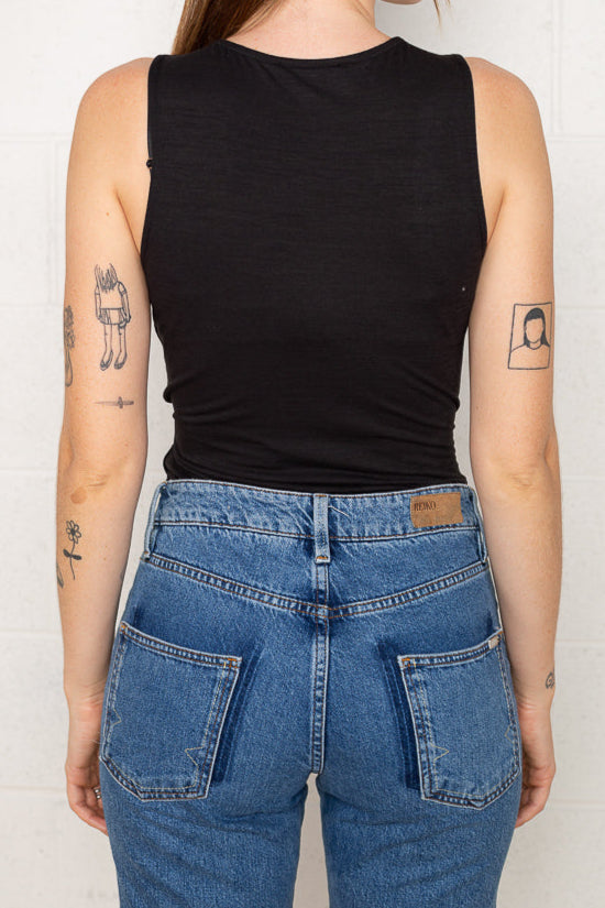 Crossover Sleeveless Bodysuit