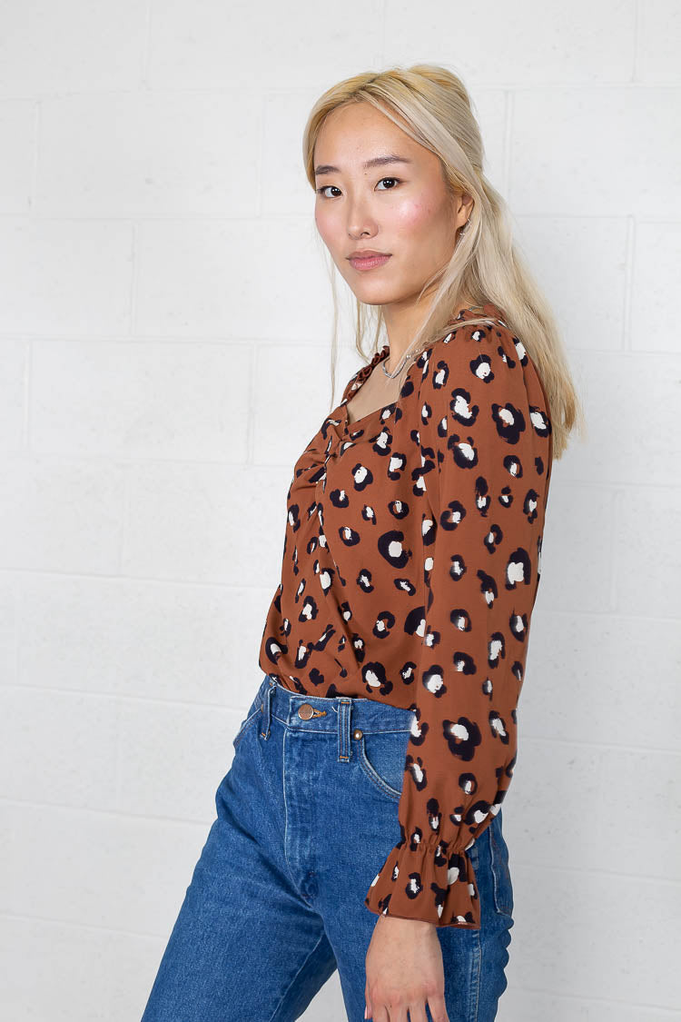 Cheetah Print Blouse
