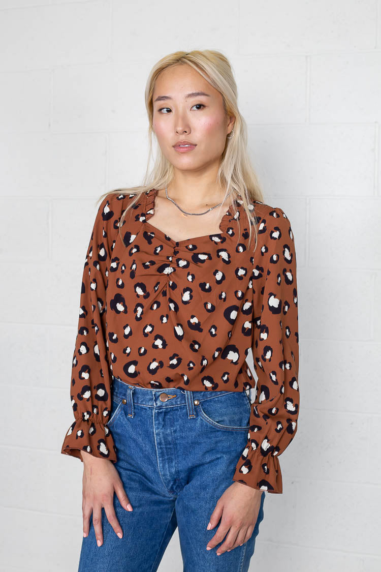 Cheetah Print Blouse