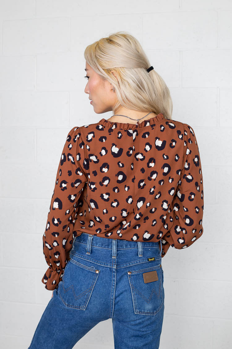 Cheetah Print Blouse