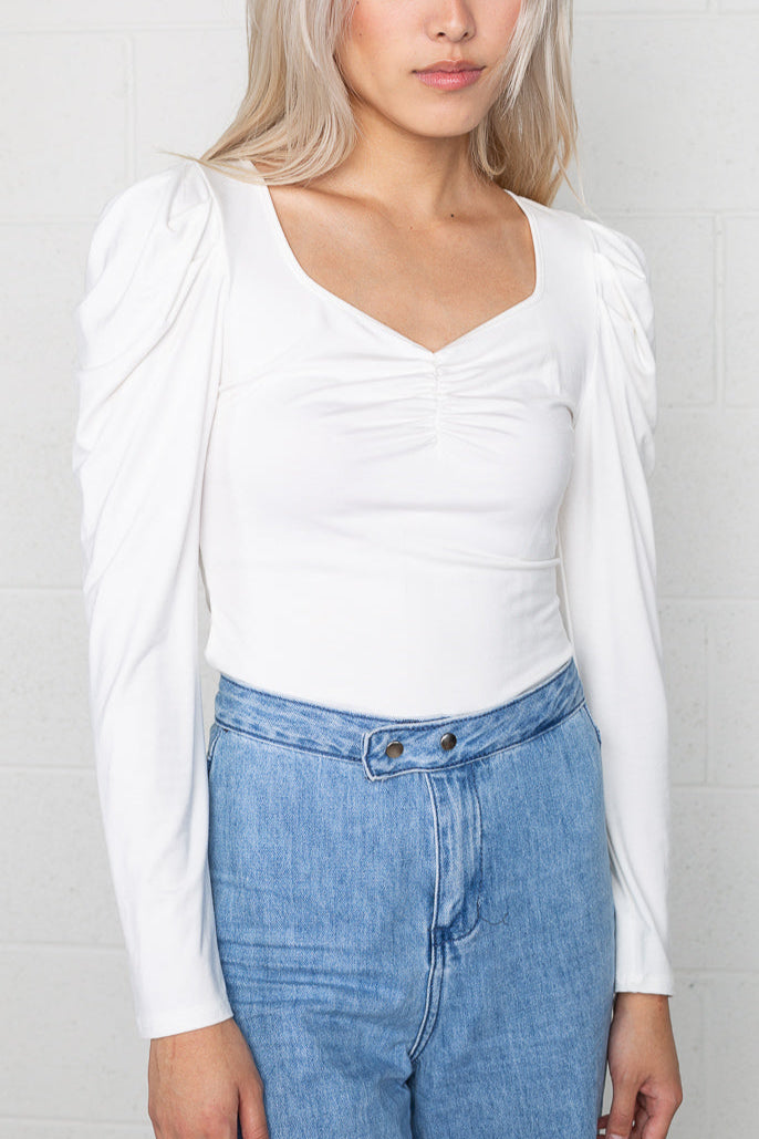 Puff Shoulder Long Sleeve