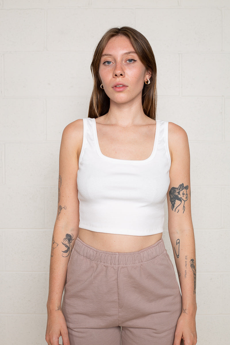 Square Neck Crop Tank