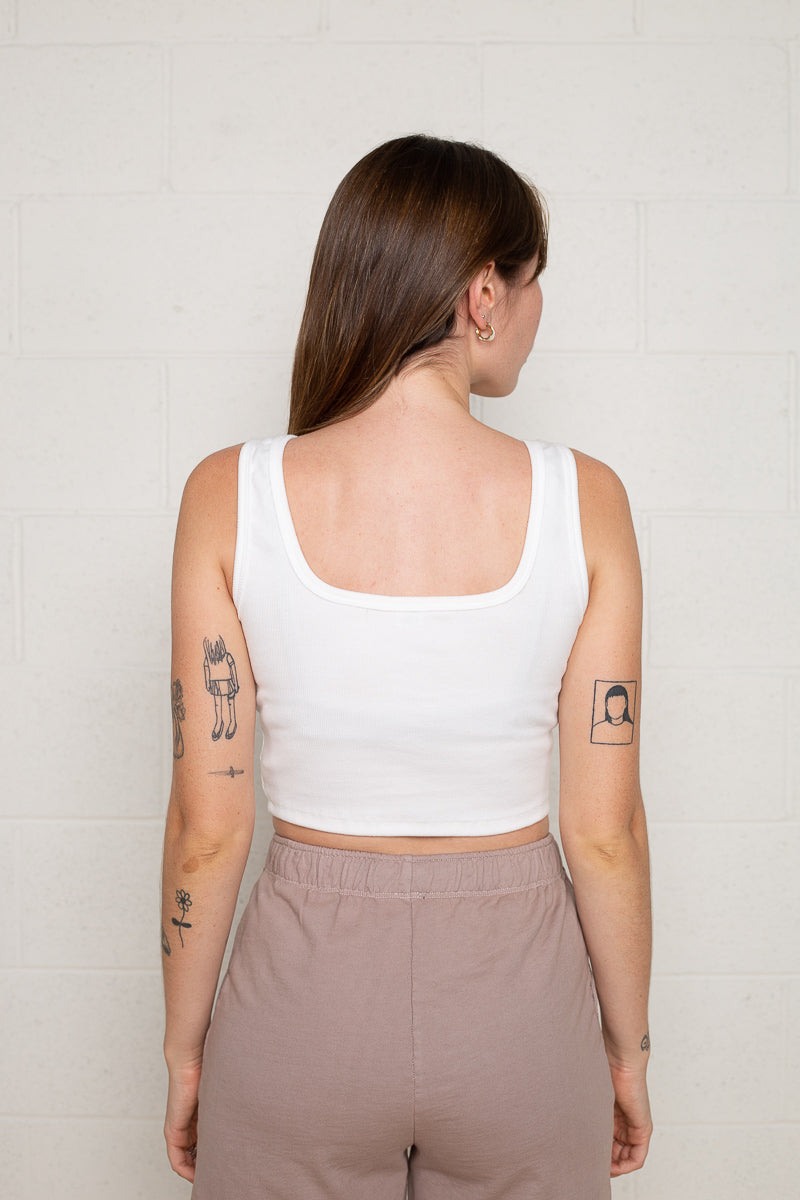Square Neck Crop Tank