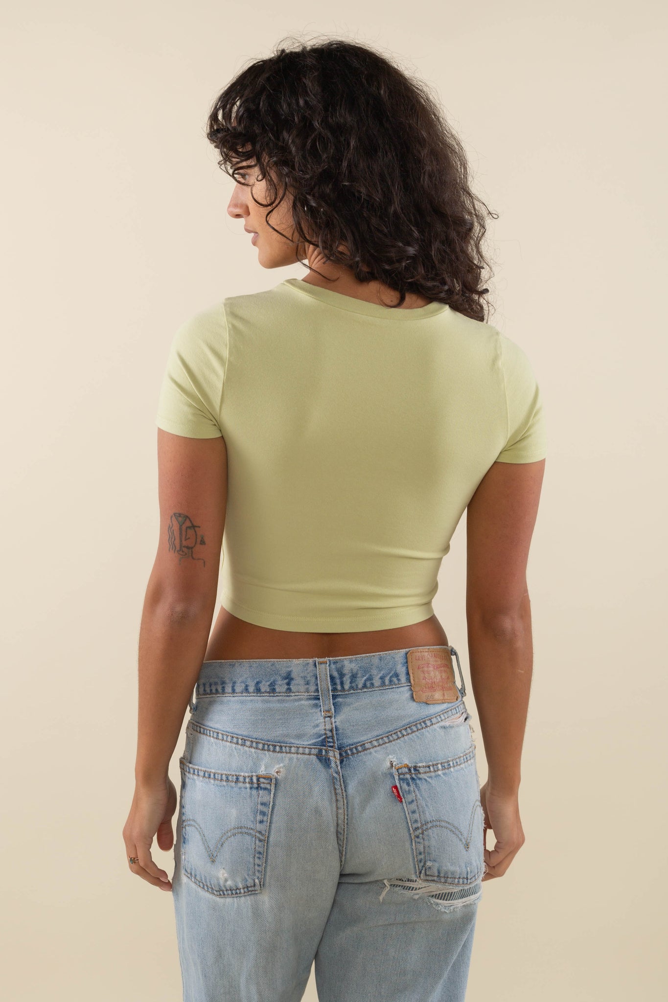Cotton Spandex Cropped Baby Tee