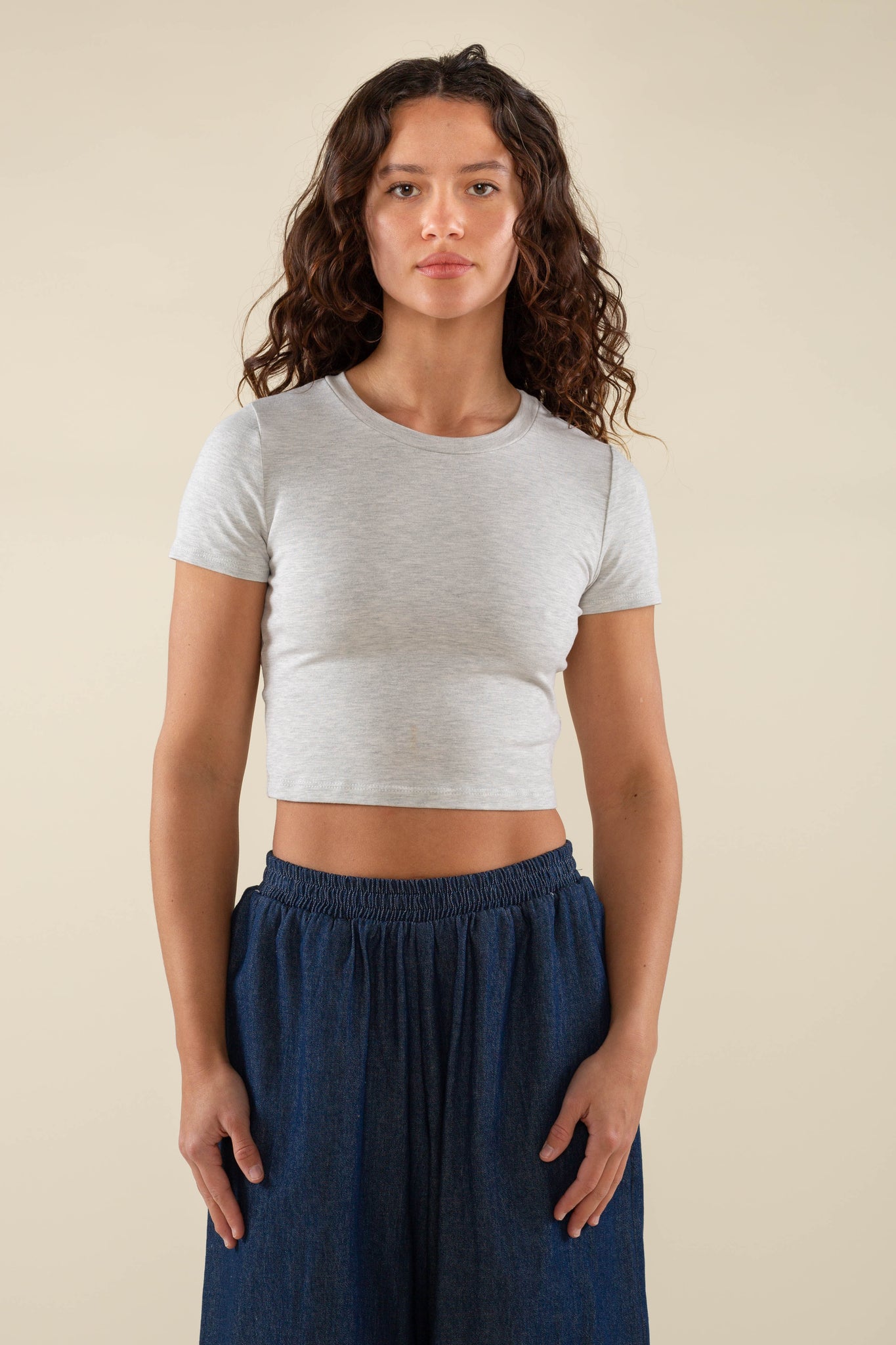 Cotton Spandex Cropped Baby Tee