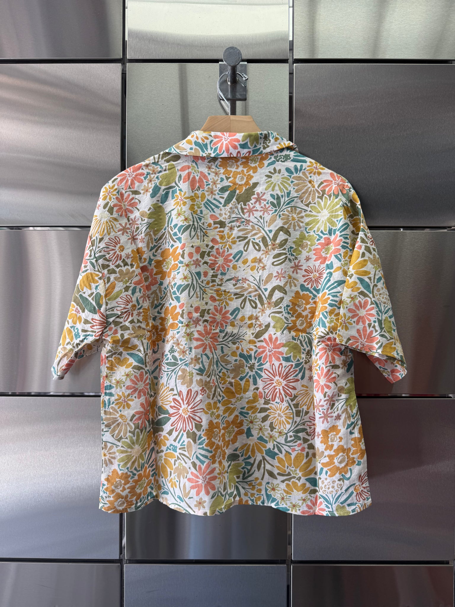 Floral Boxy Button Up Shirt