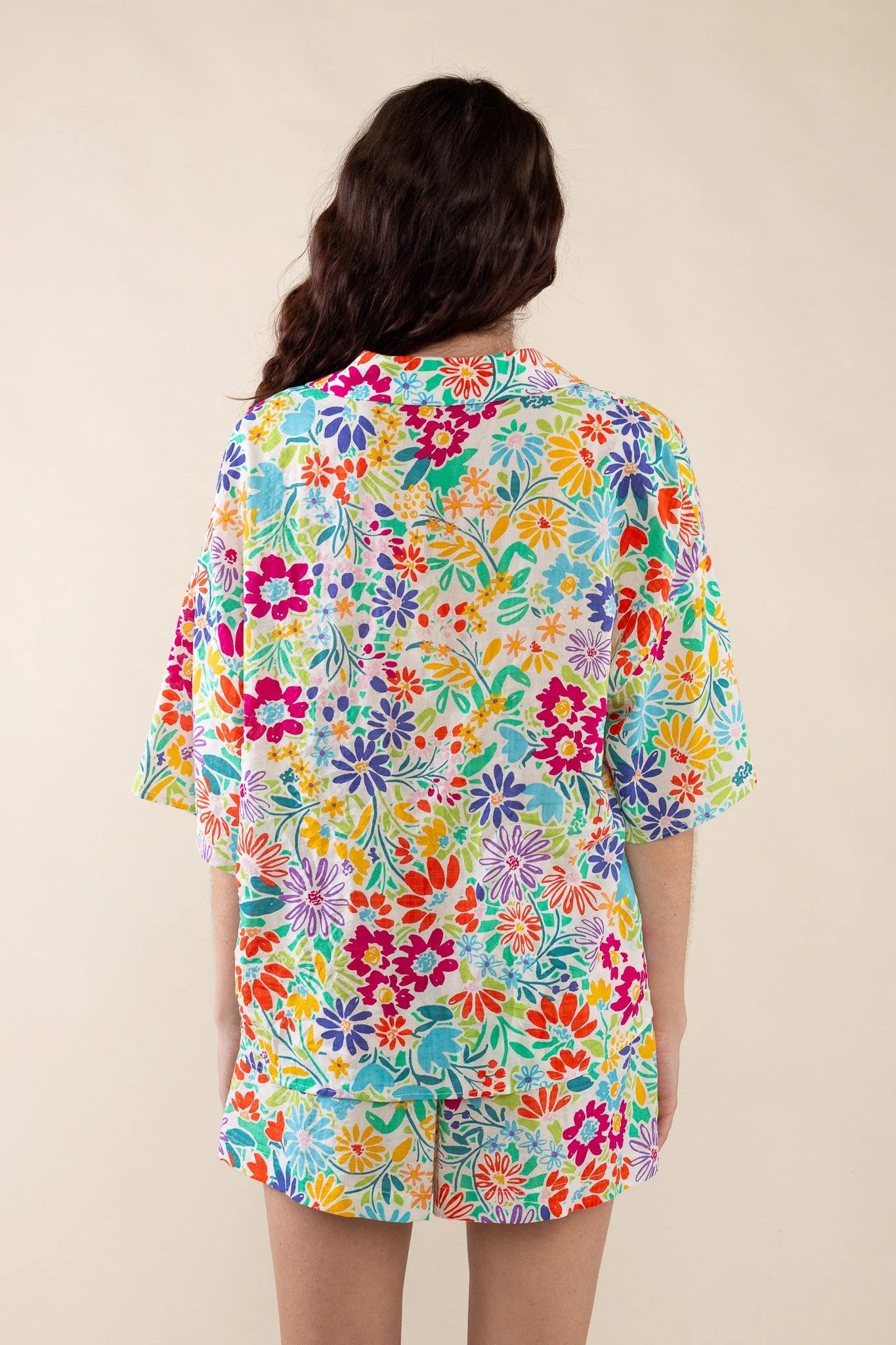 Floral Boxy Button Up Shirt