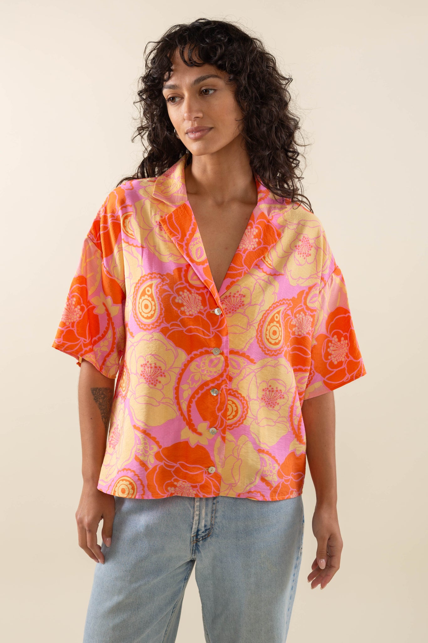 Floral Paisley Button Down Shirt
