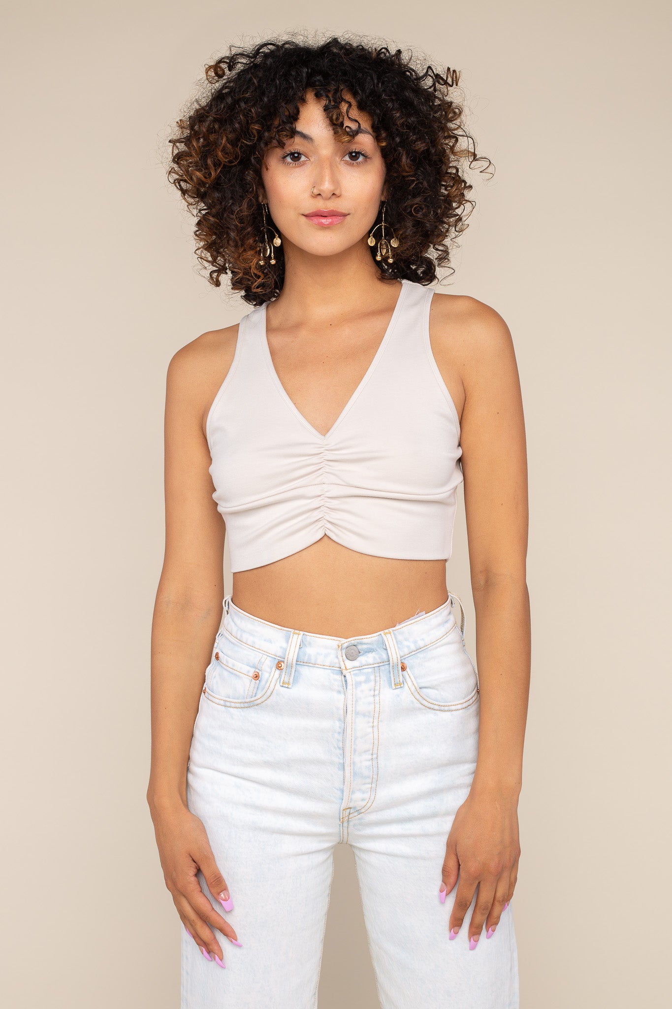 Ruched Basic Tank