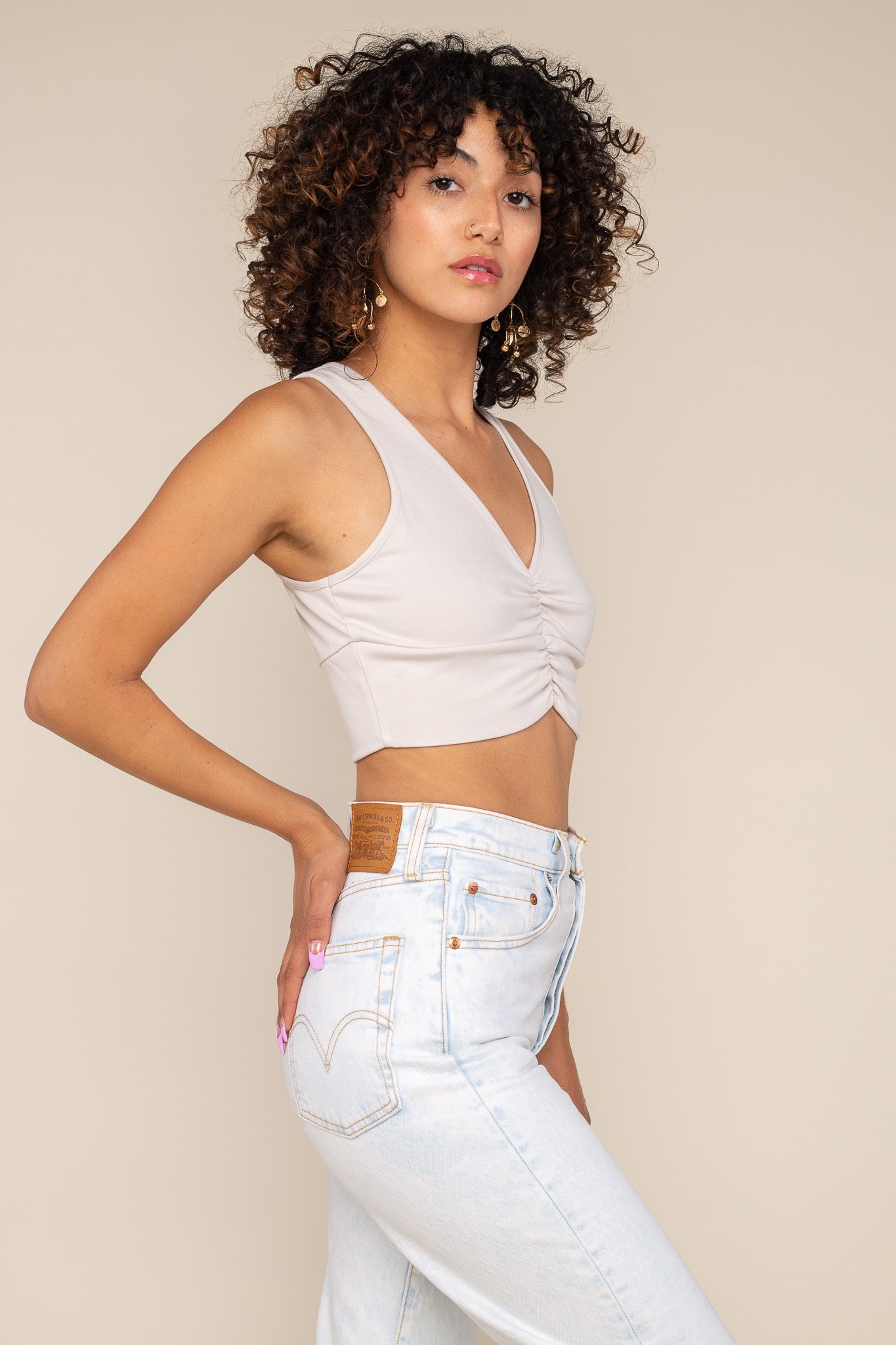 Ruched Basic Tank