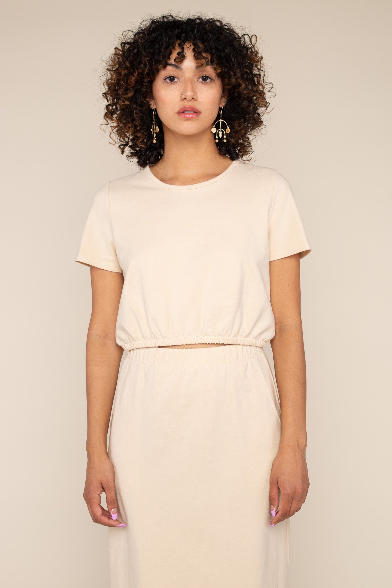 Cotton Jersey Crop Tee