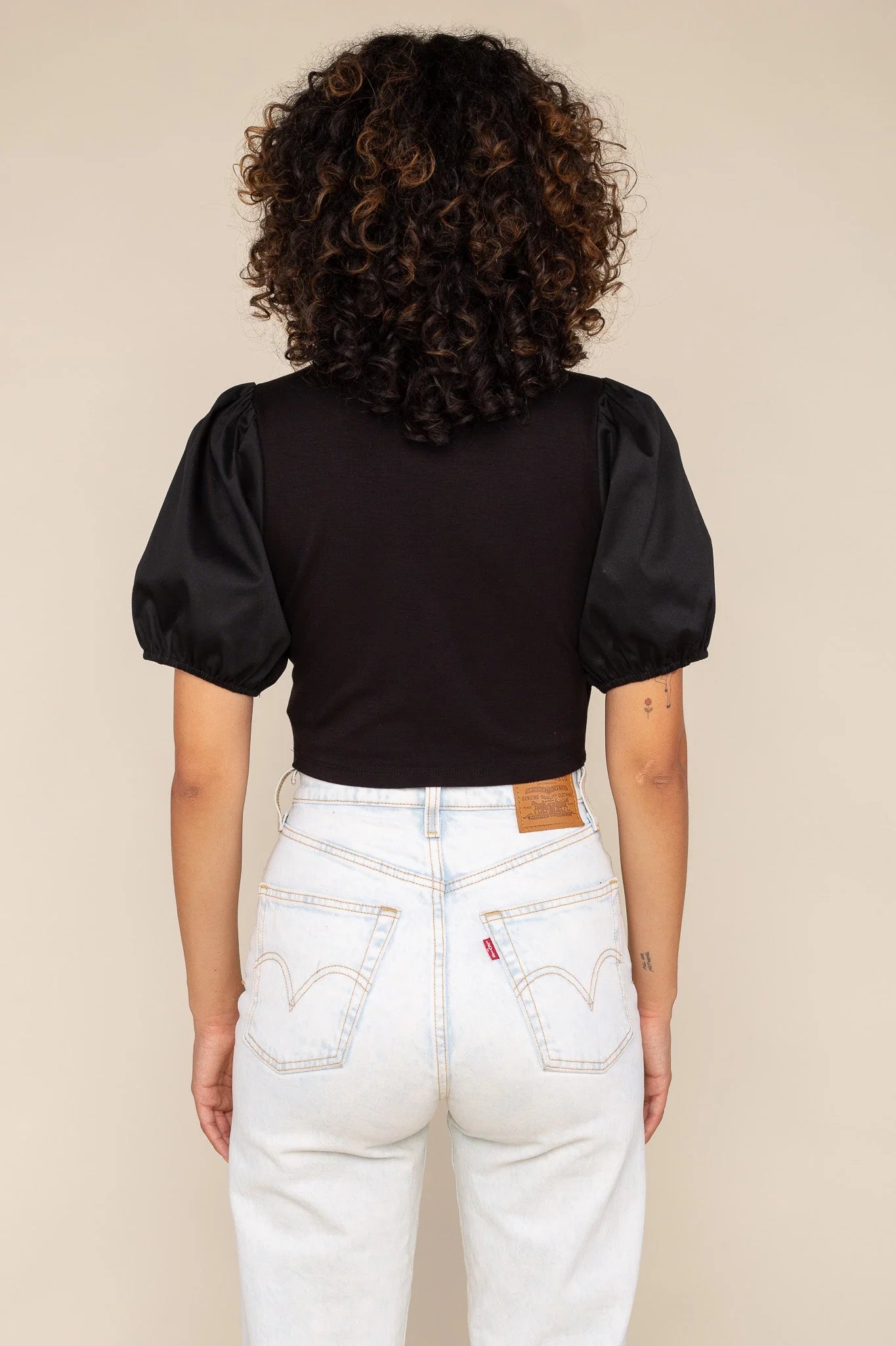 Poplin Puff Sleeve Blouse