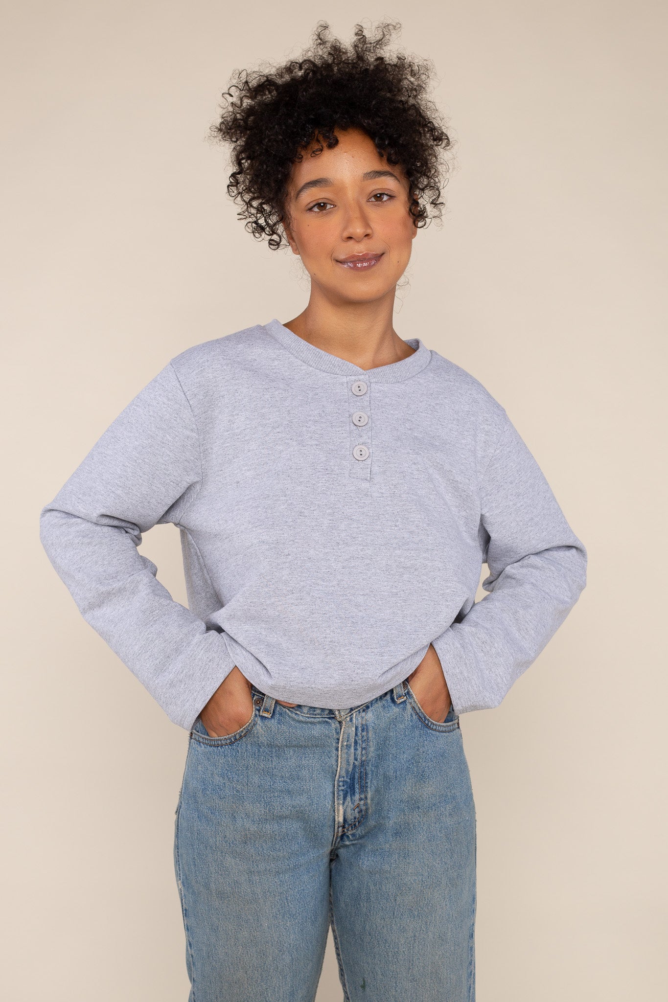 French Terry Henley Top