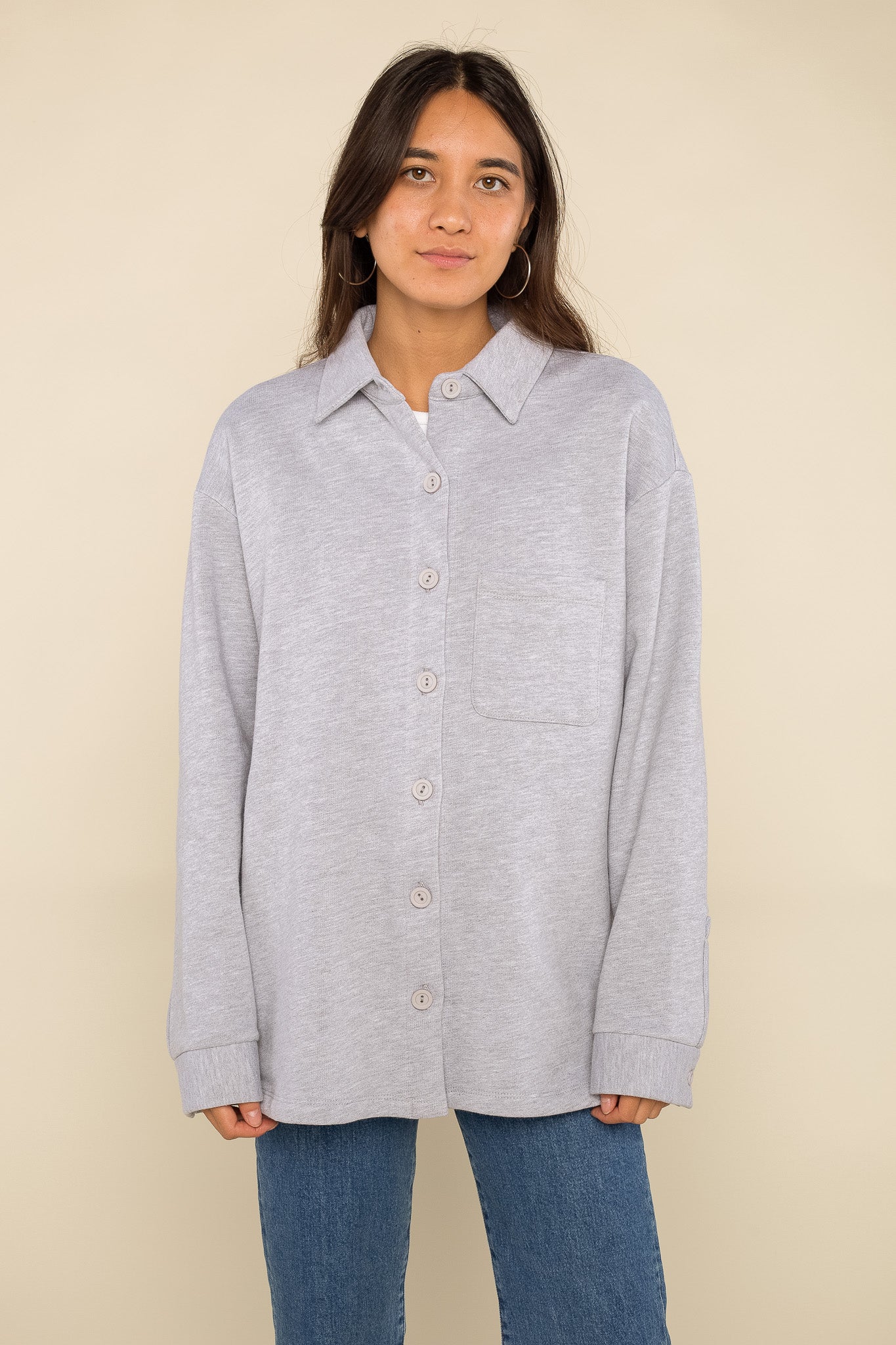 Fleece Button Down Jacket