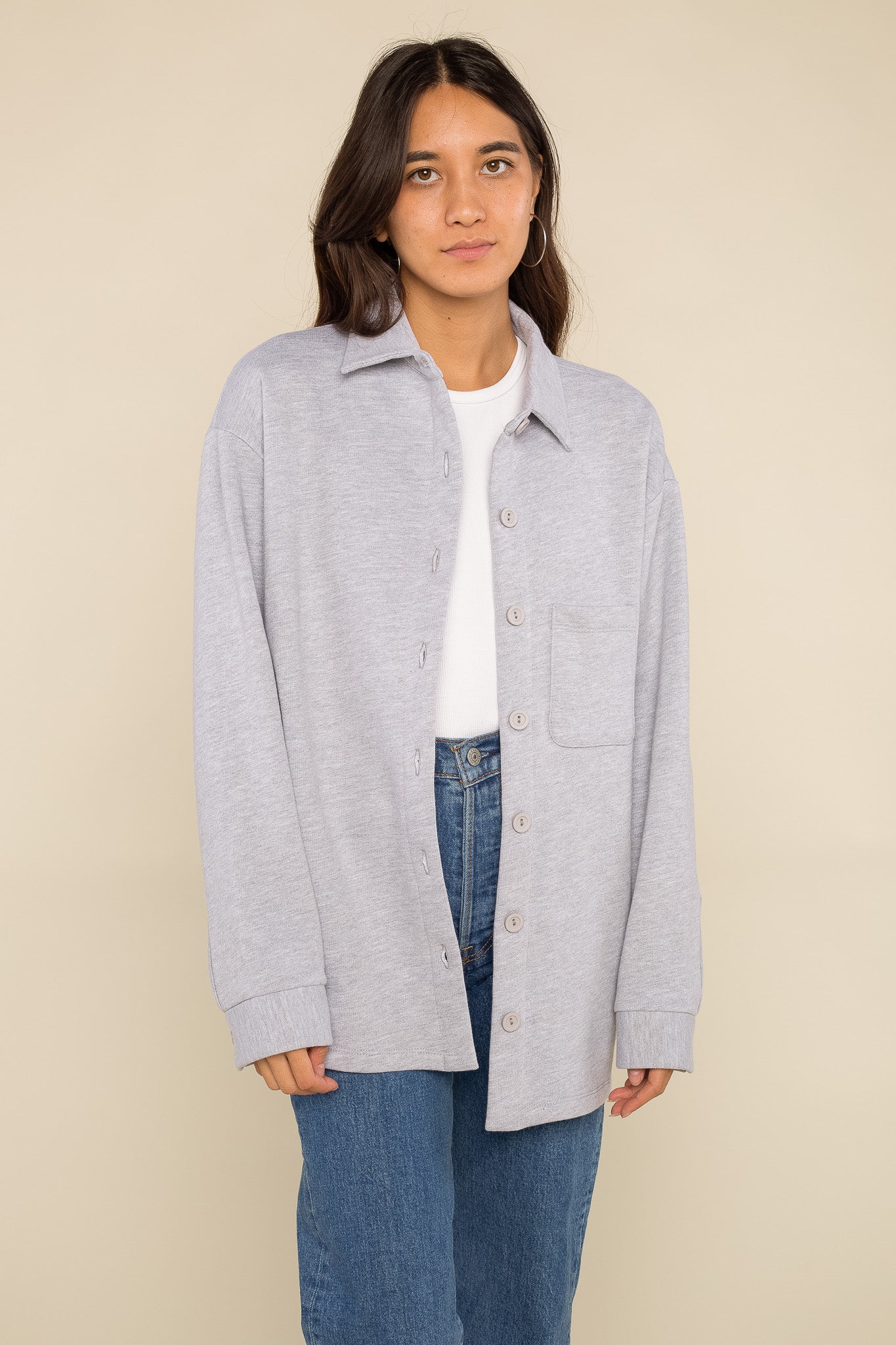 Fleece Button Down Jacket
