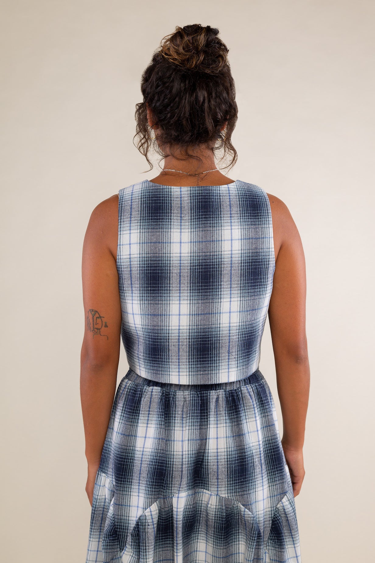 Plaid Button Up Vest